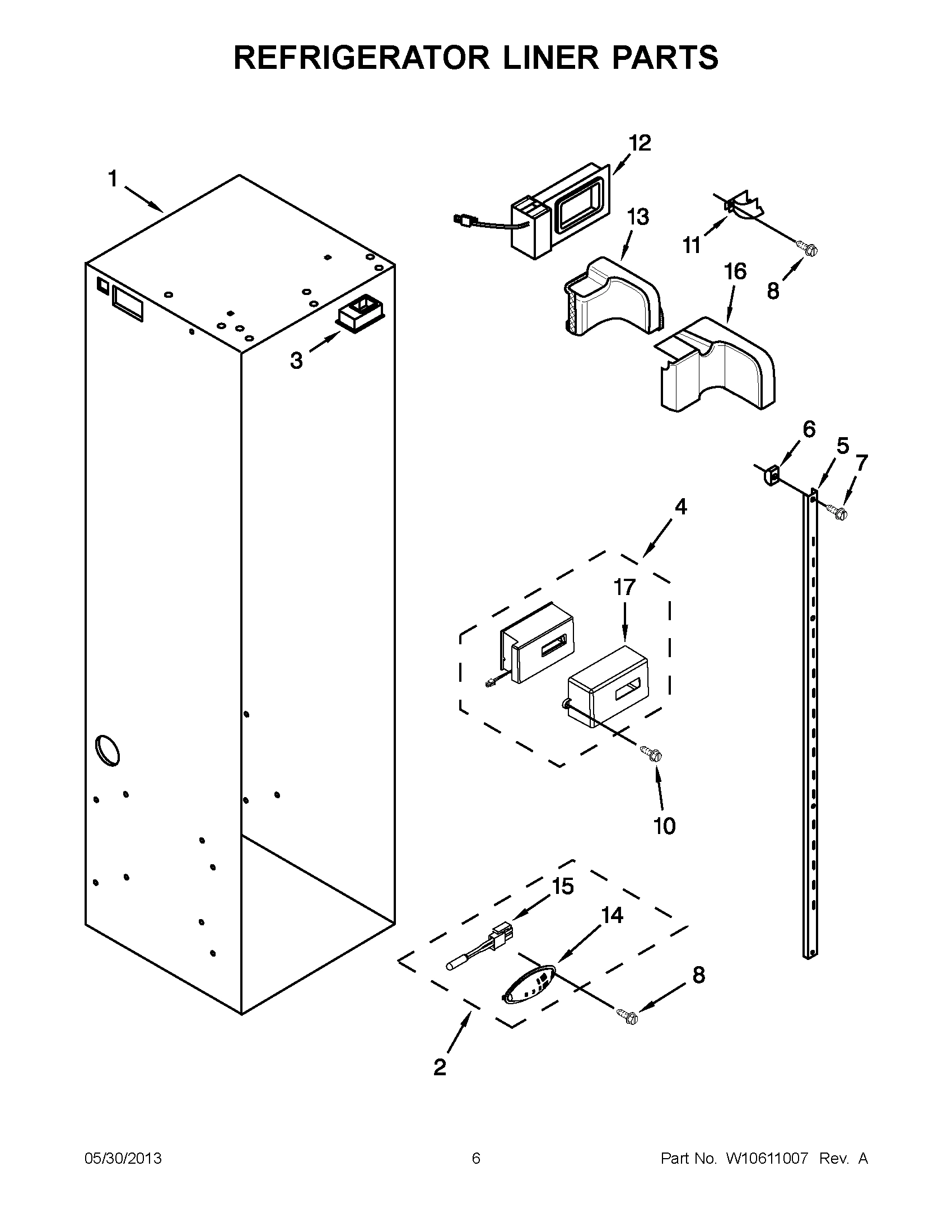 03 - REFRIGERATOR LINER PARTS
