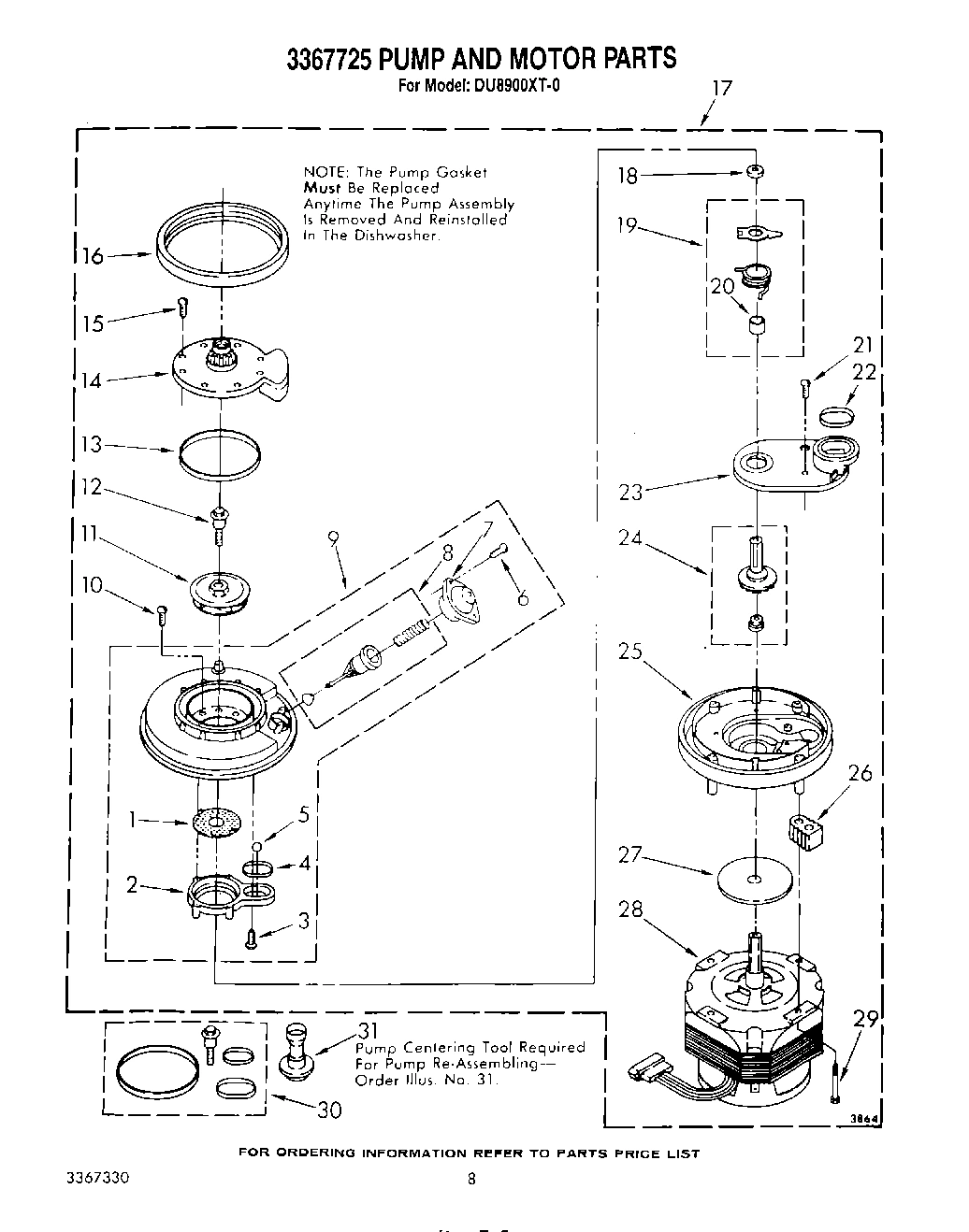 06 - 3367725 PUMP AND MOTOR