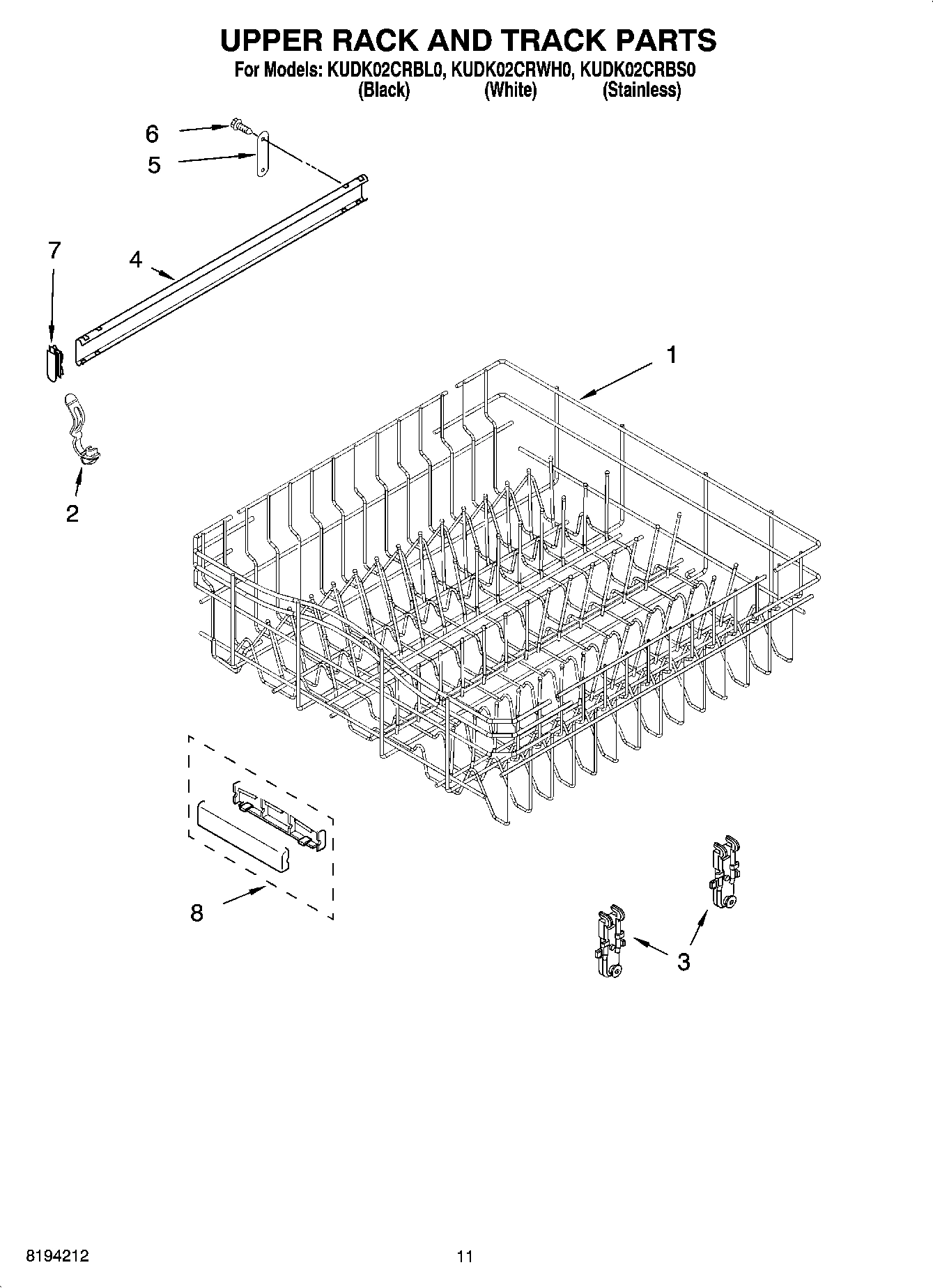 09 - UPPER RACK AND TRACK PARTS