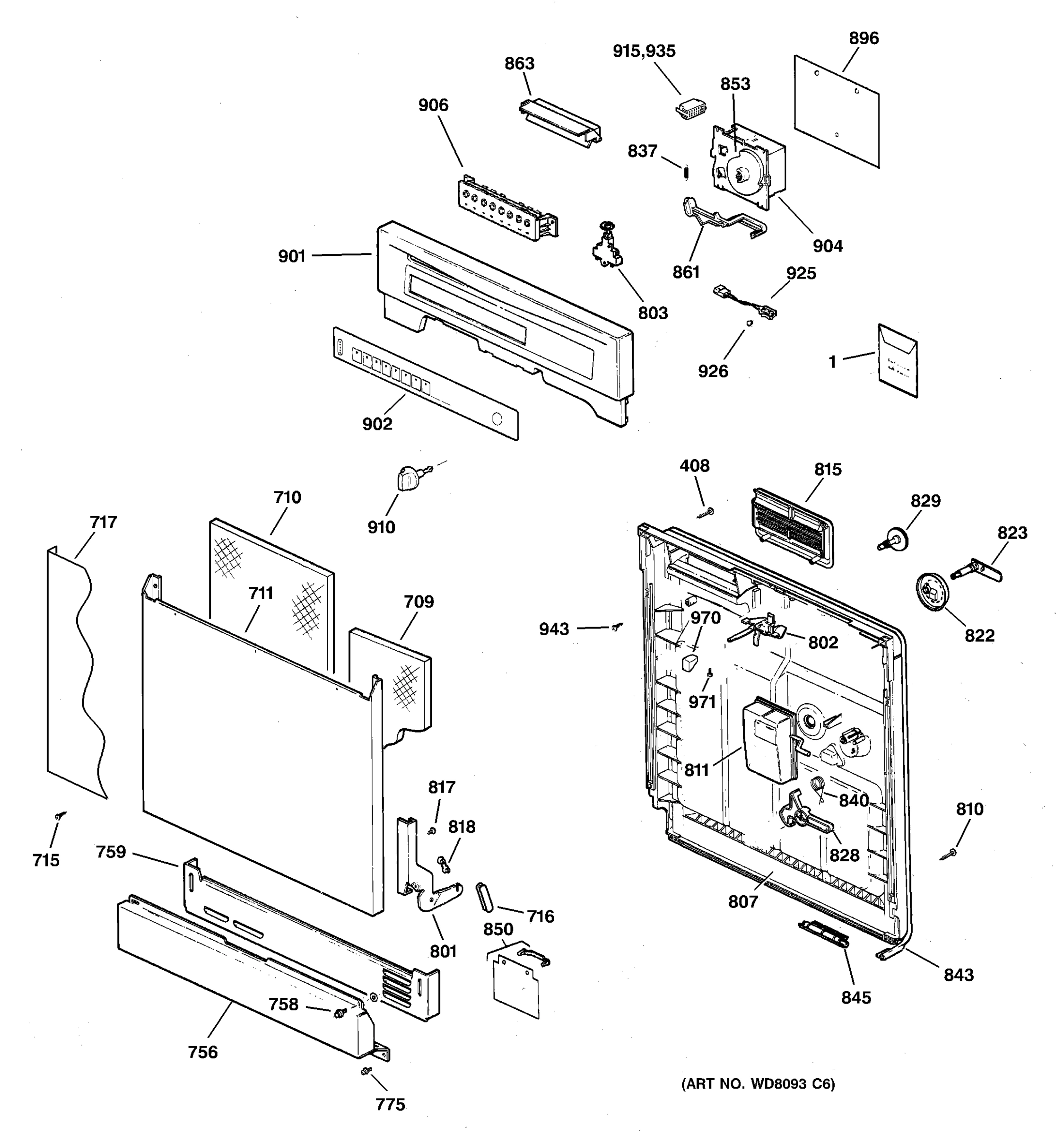 ESCUTCHEON & DOOR ASSEMBLY