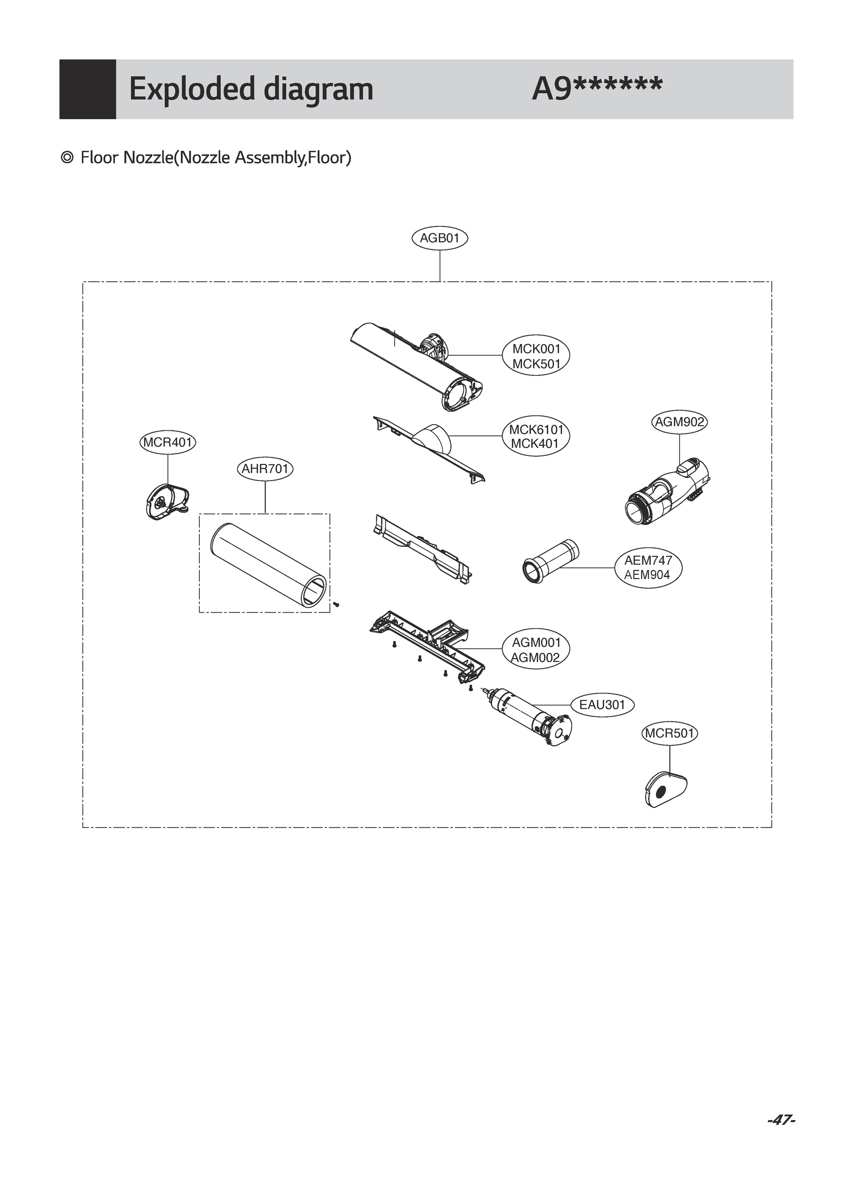 NOZZLE ASSEMBLY,FLOOR