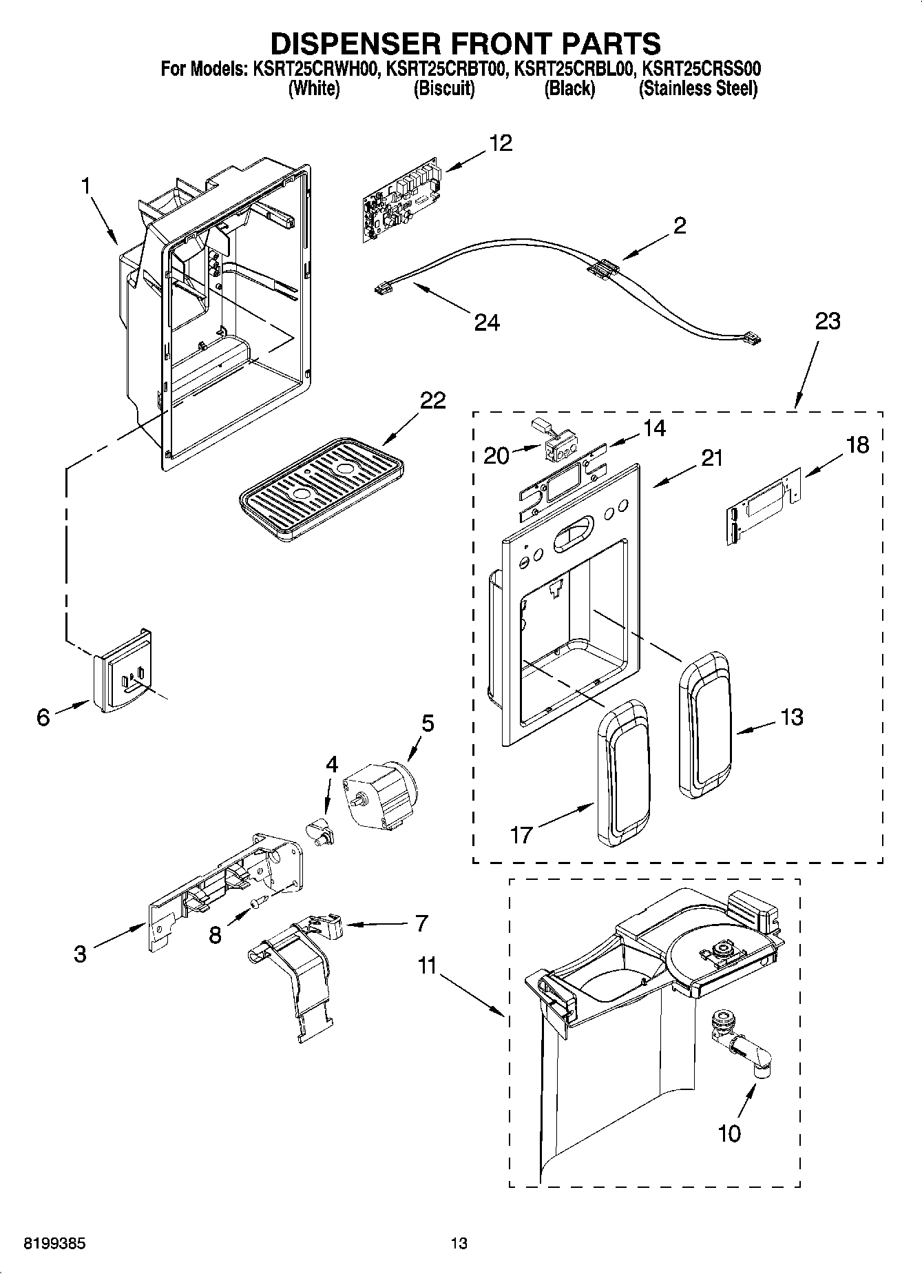 08 - DISPENSER FRONT PARTS