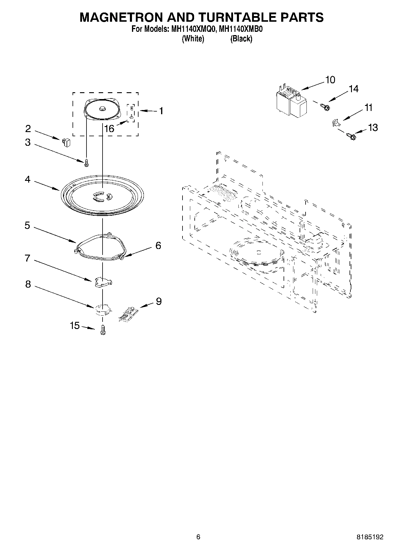 05 - MAGNETRON AND TURNTABLE PARTS