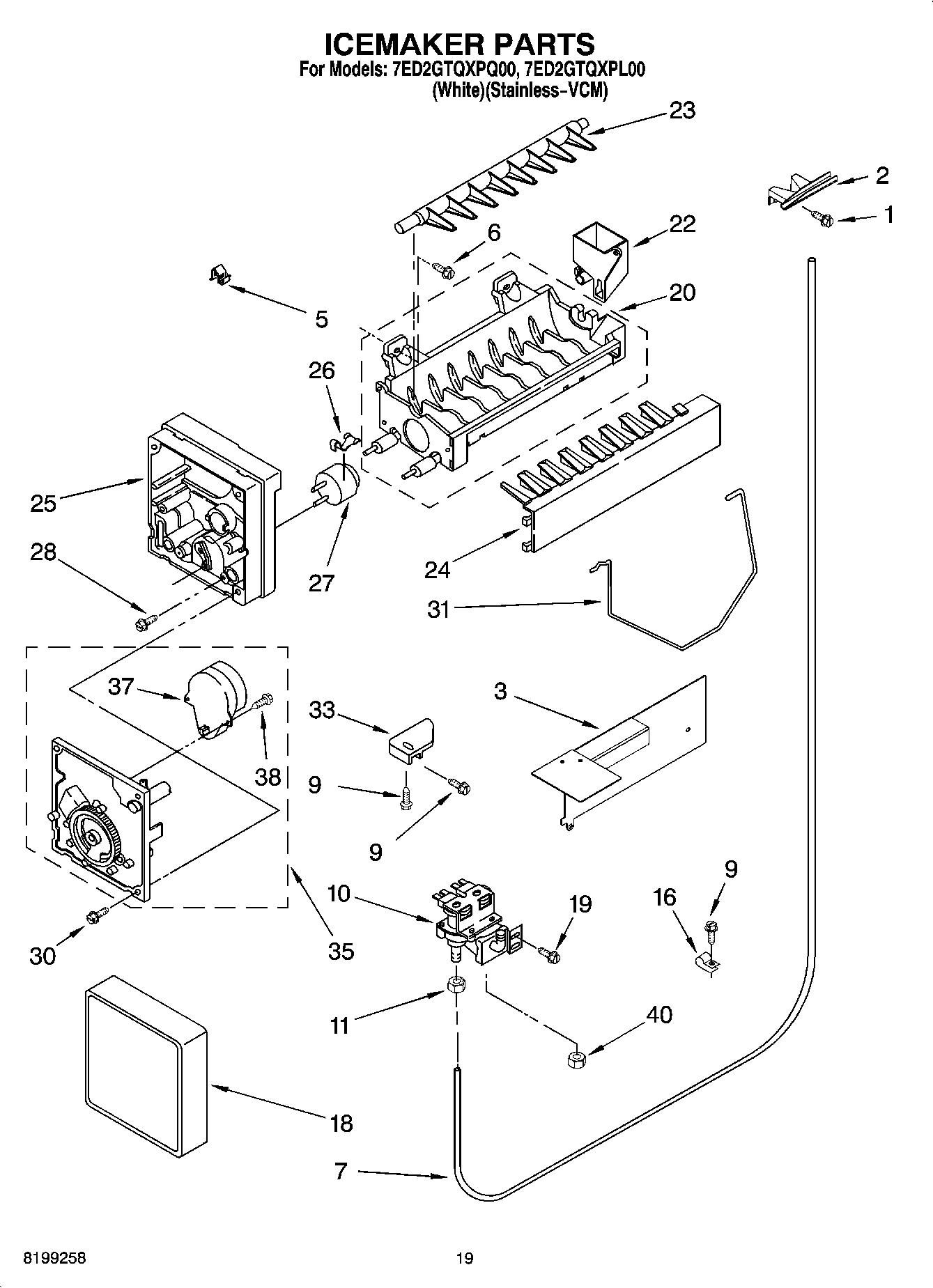 12 - ICEMAKER PARTS, OPTIONAL PARTS