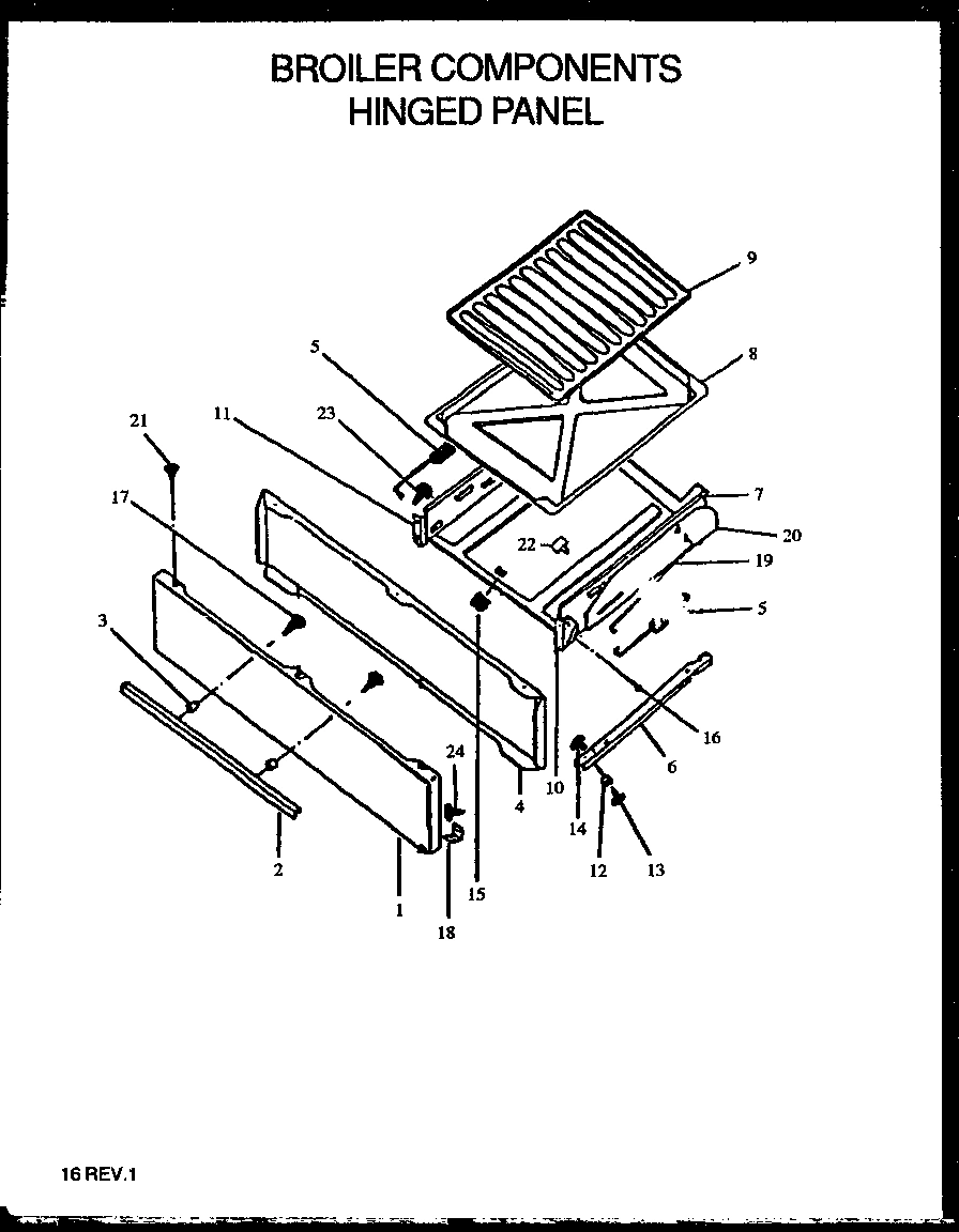 02 - BROILER COMPONENTS HINGED PANEL