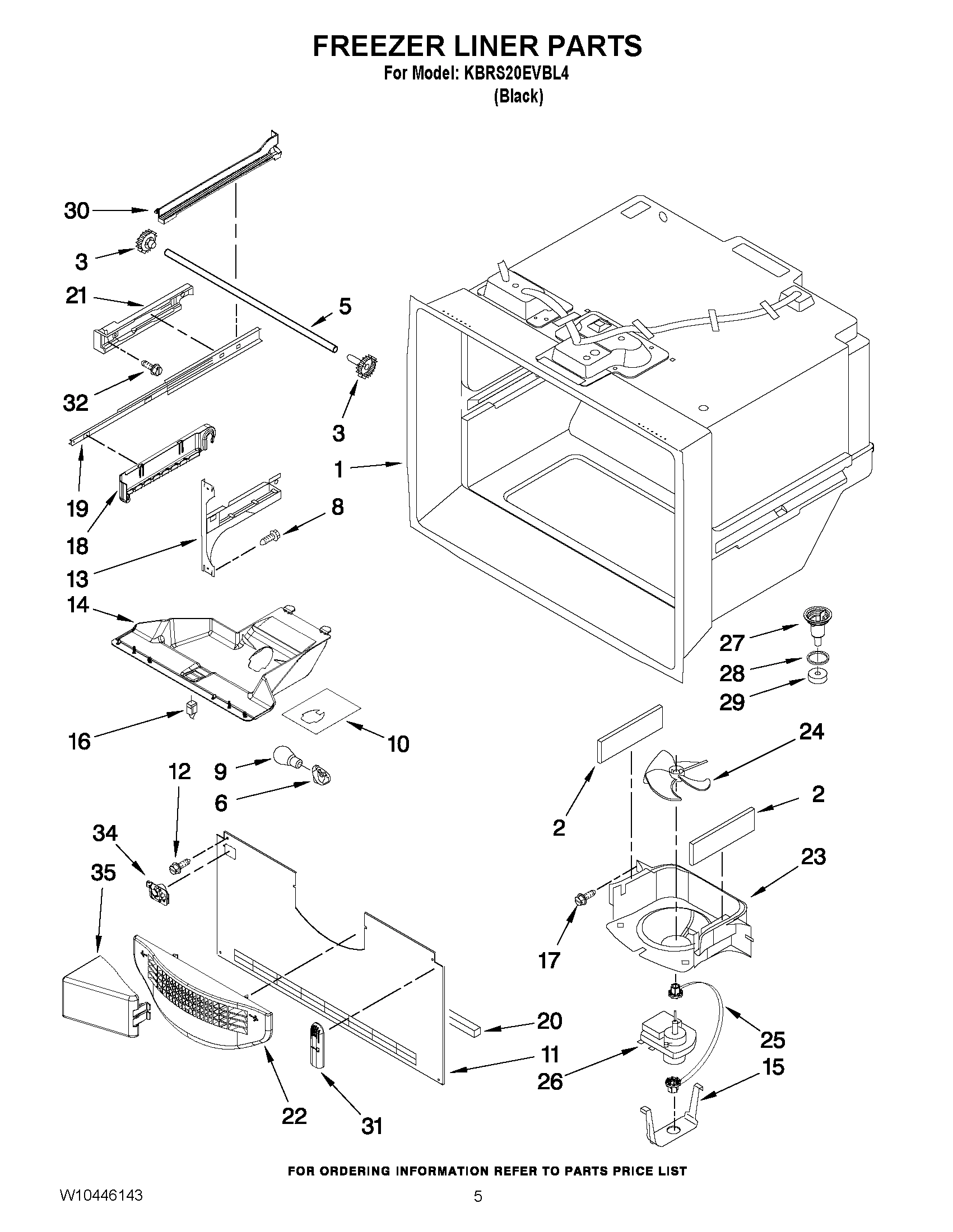 03 - FREEZER LINER PARTS