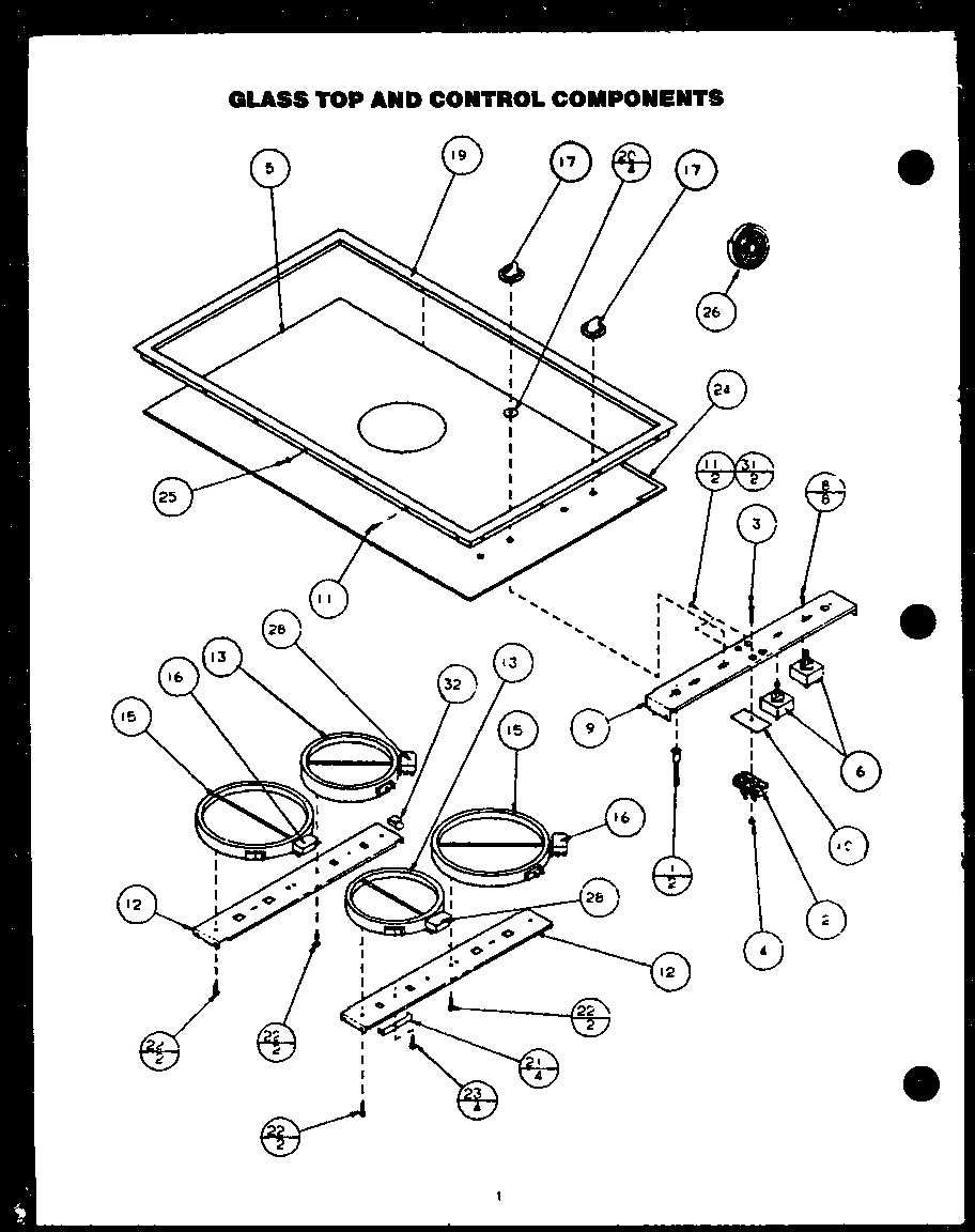 01 - GLASS TOP AND CONTROL COMPONENTS