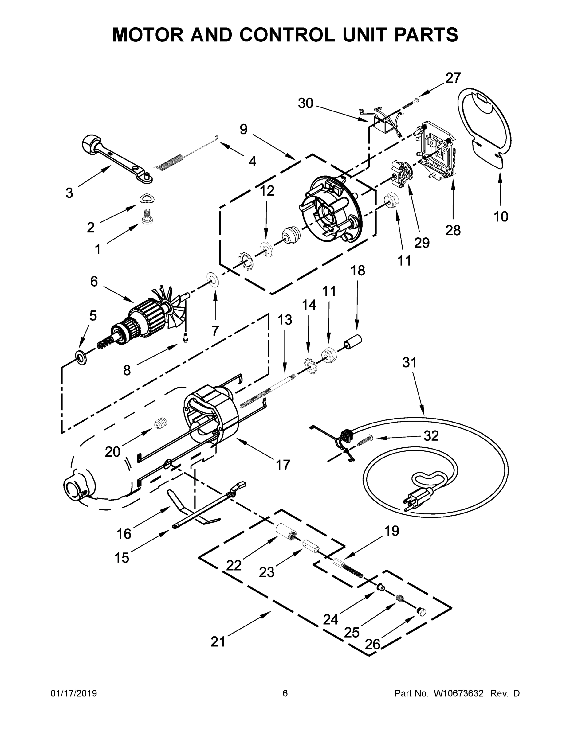 04 - MOTOR AND CONTROL UNIT PARTS