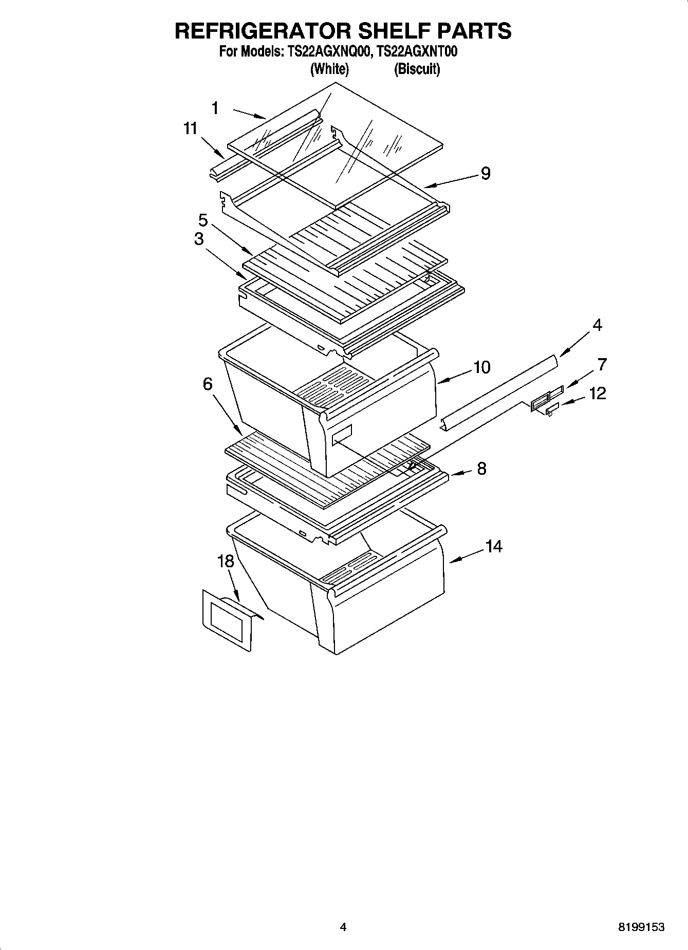 03 - REFRIGERATOR SHELF PARTS
