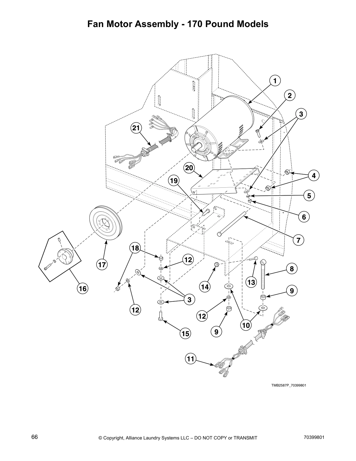 Fan Motor Assembly - 170 Pound Models