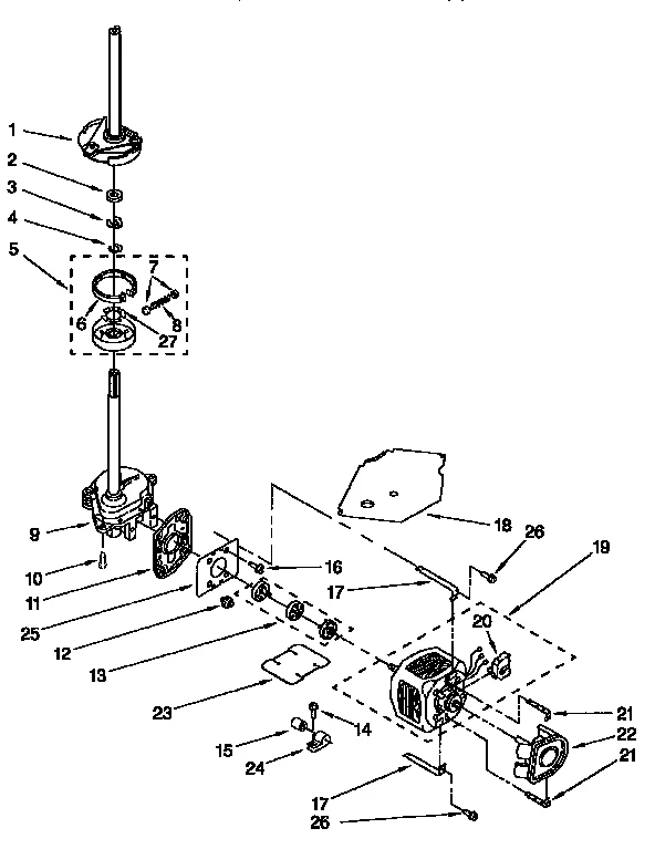 GEARCASE, MOTOR AND PUMP
