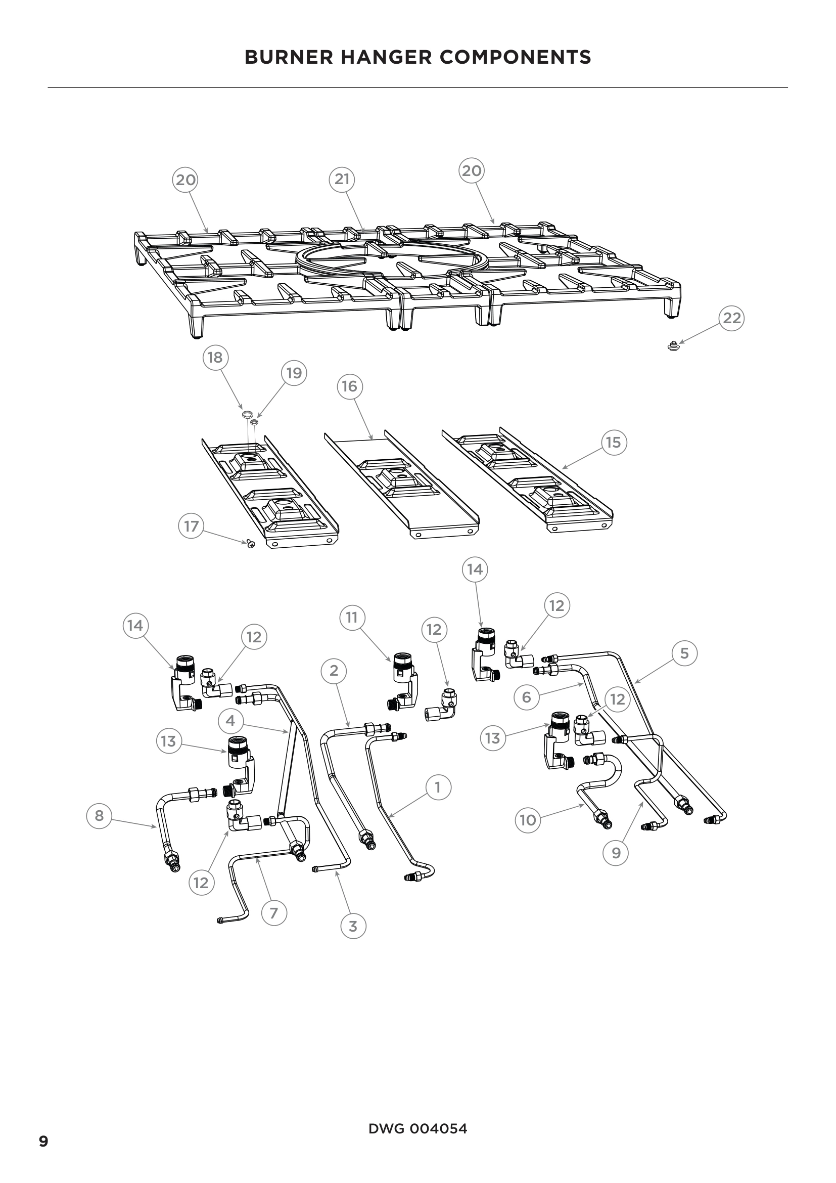 BURNER HANGER COMPONENTS