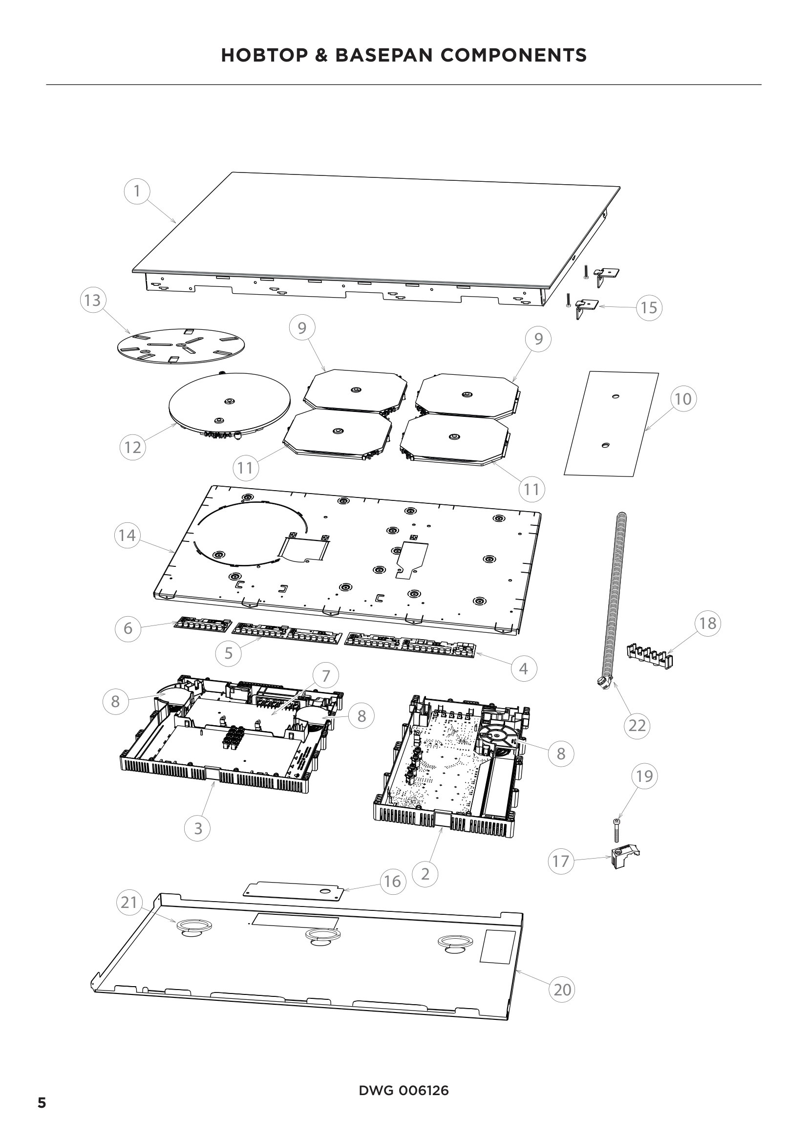 HOBTOP & BASEPAN COMPONENTS