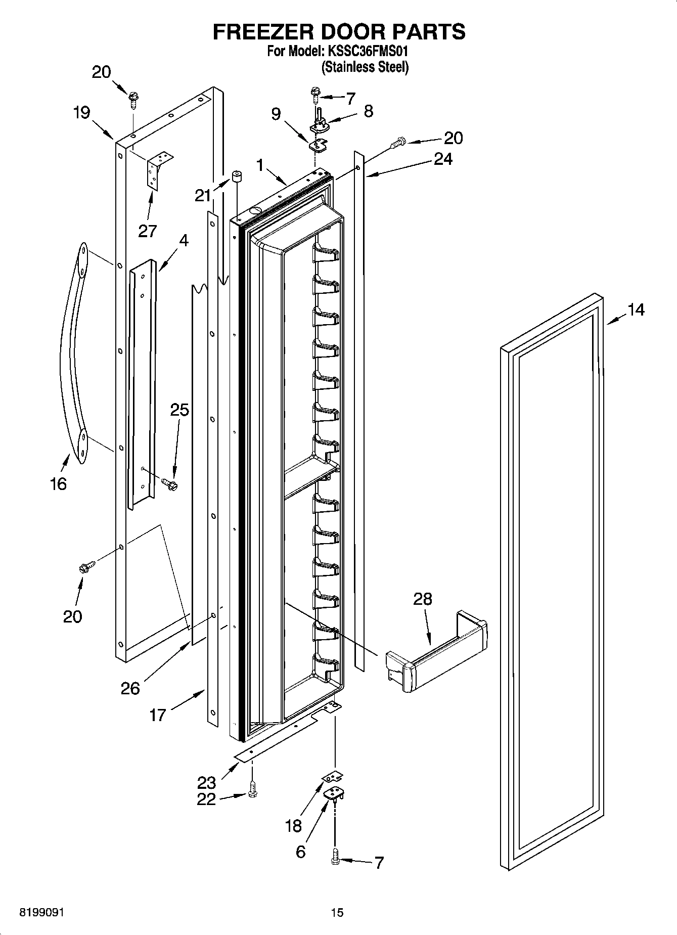 10 - FREEZER DOOR PARTS