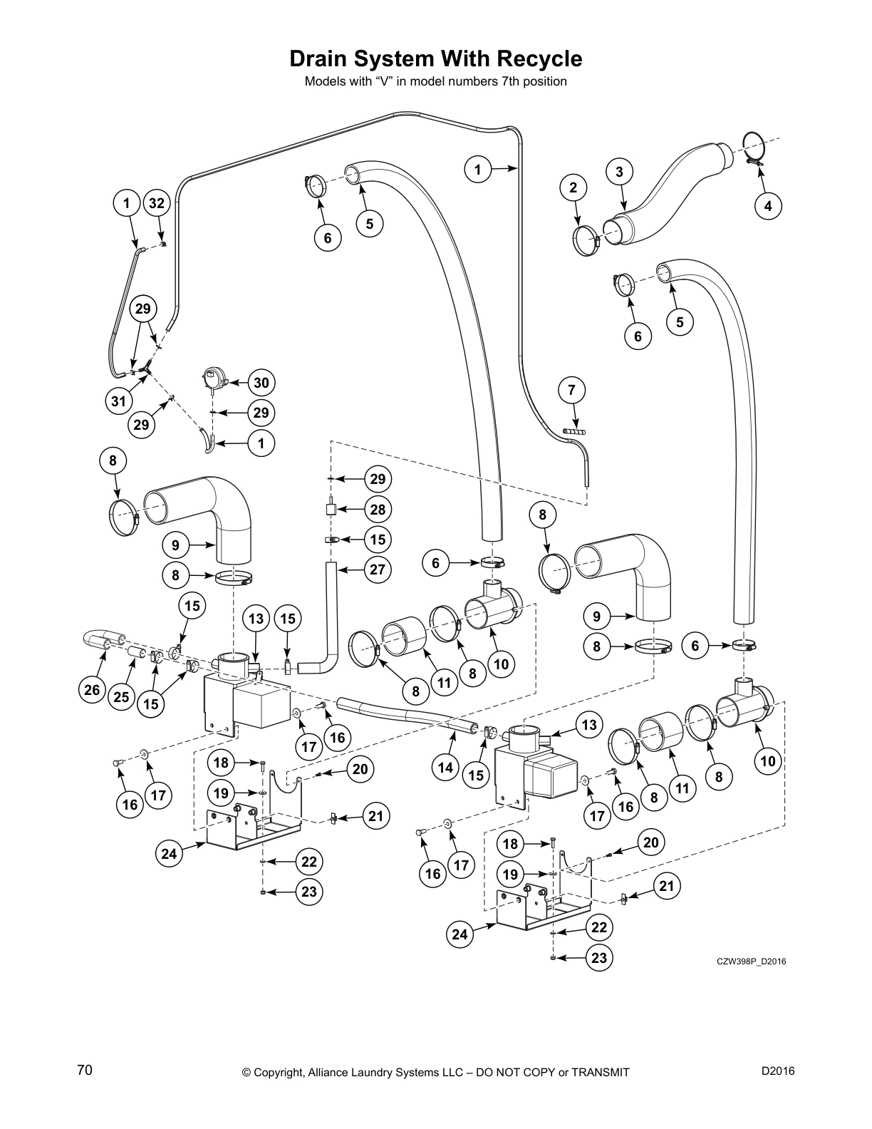 Drain System With Recycle