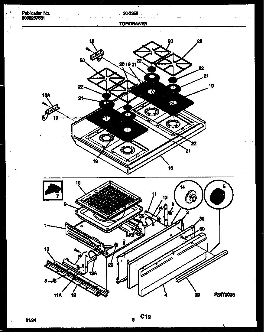 05 - COOKTOP AND BROILER DRAWER PARTS