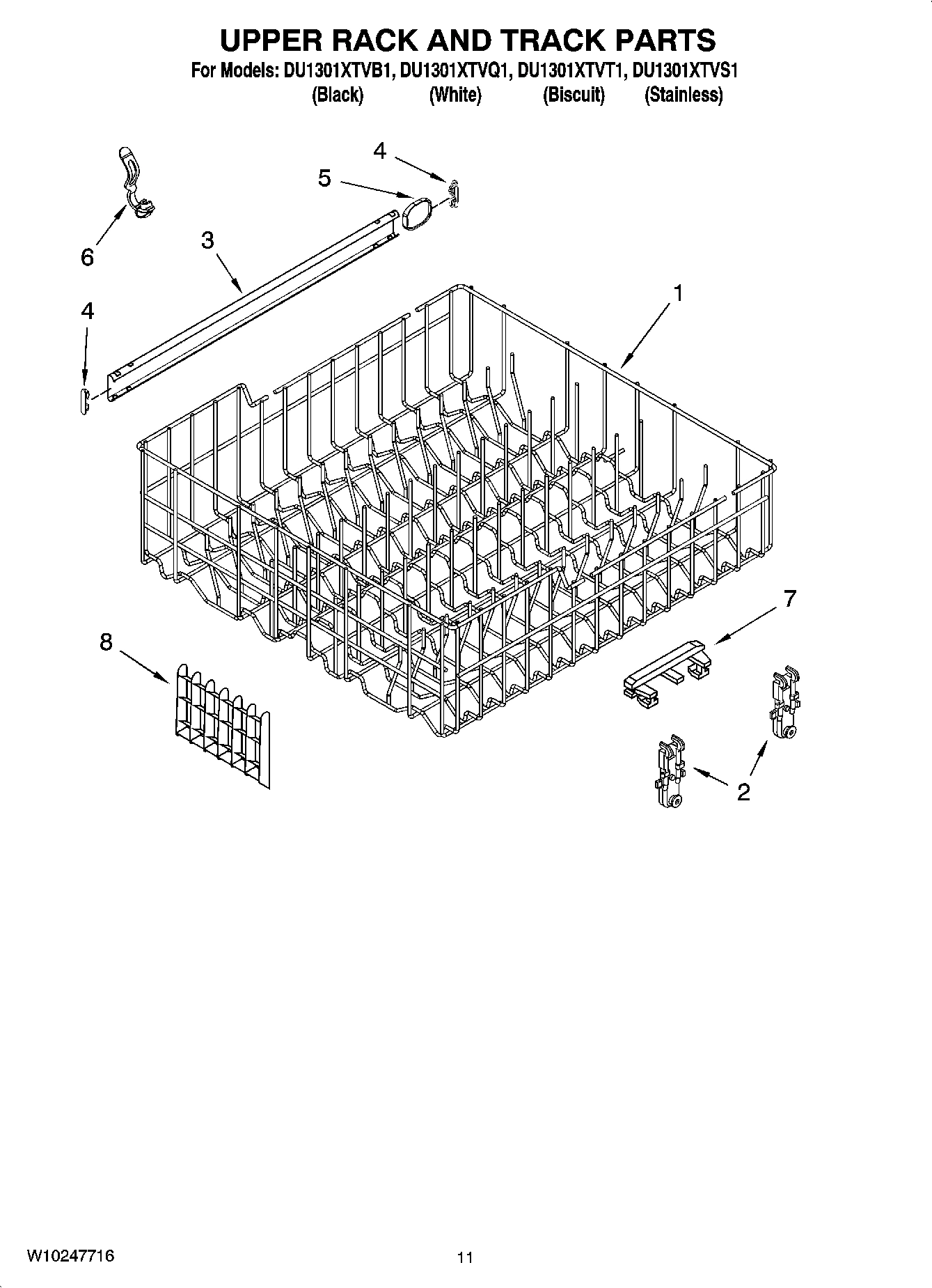 09 - UPPER RACK AND TRACK PARTS
