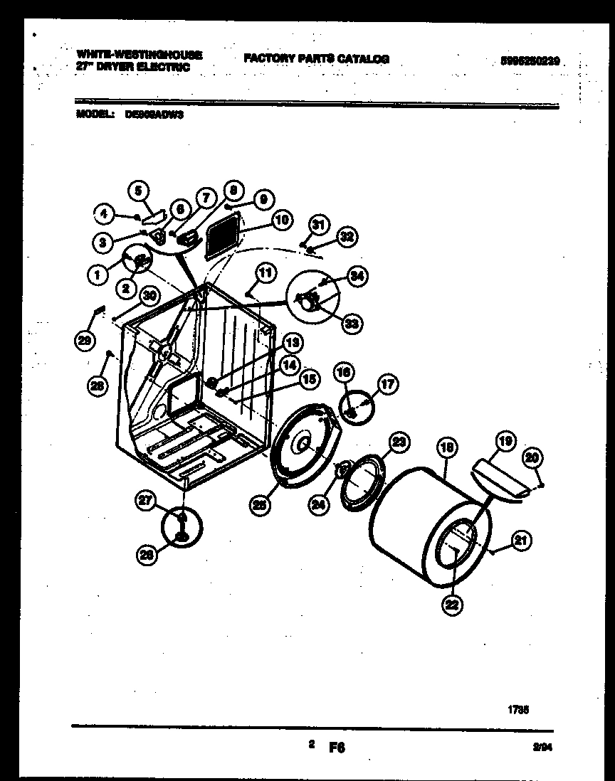 02 - CABINET AND COMPONENT PARTS