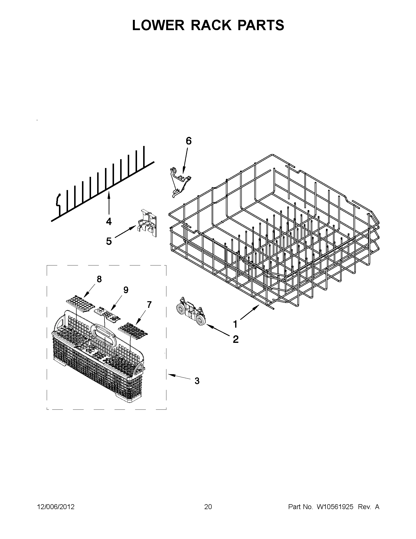 10 - LOWER RACK PARTS