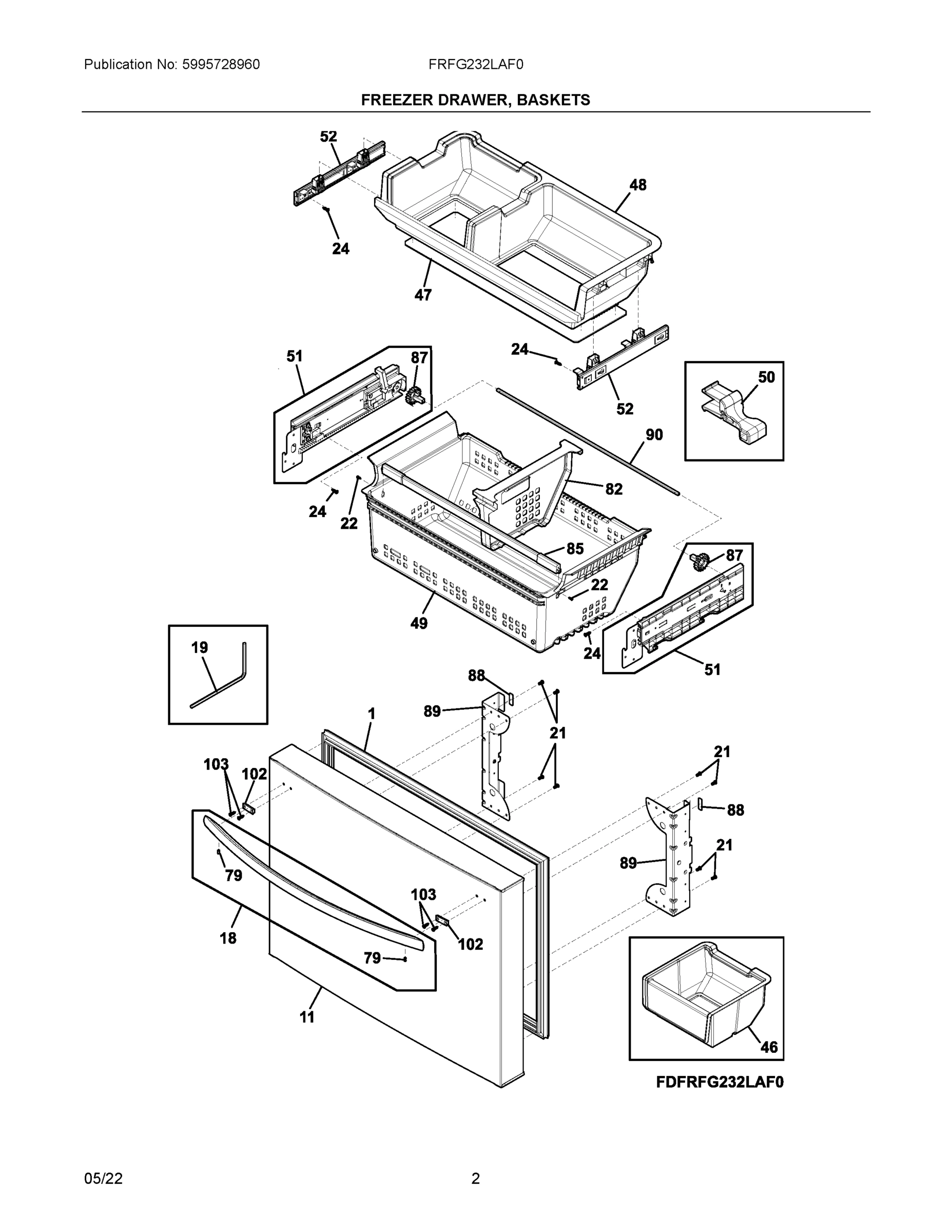 02 - FREEZER DRAWER, BASKETS