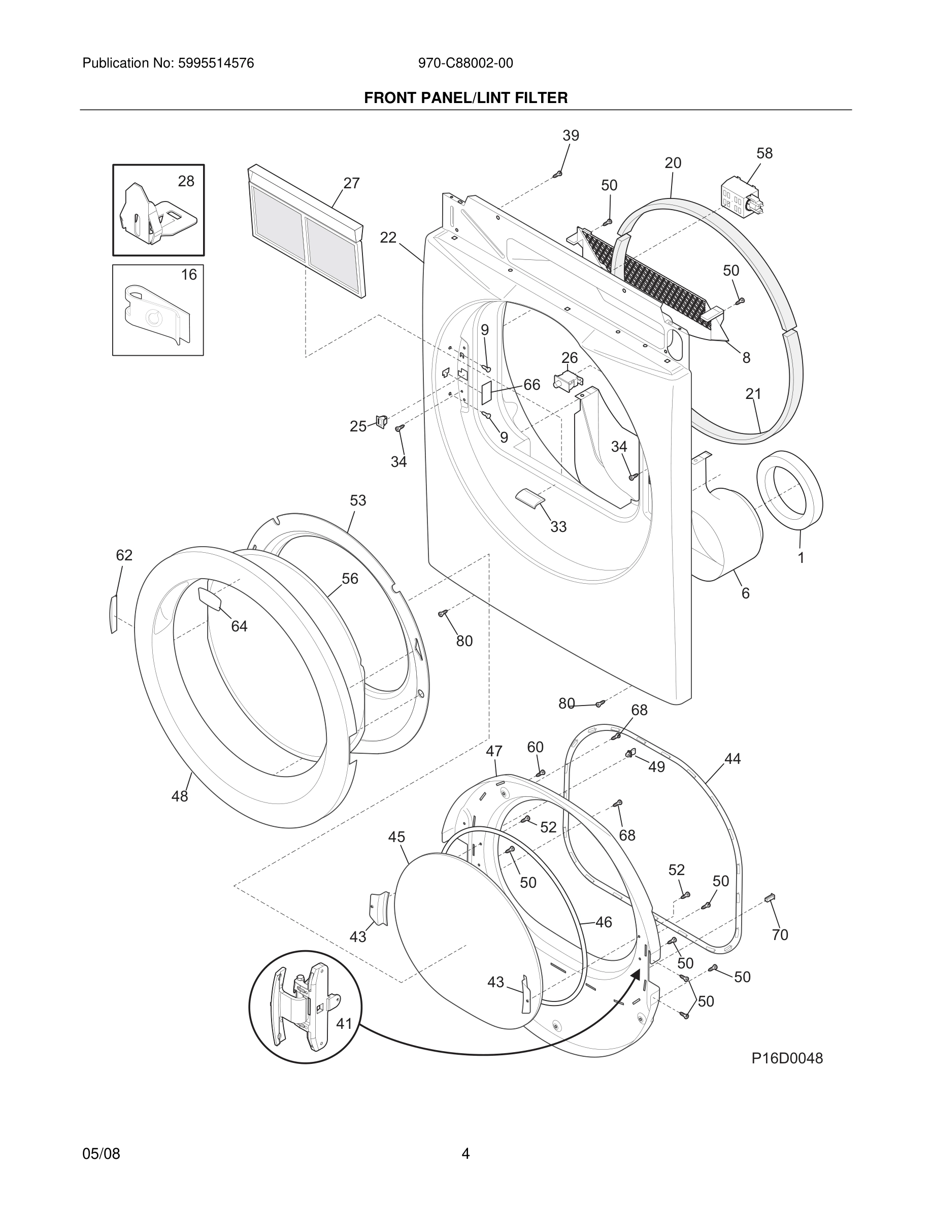 05 - FRONT PANEL/LINT FILTER