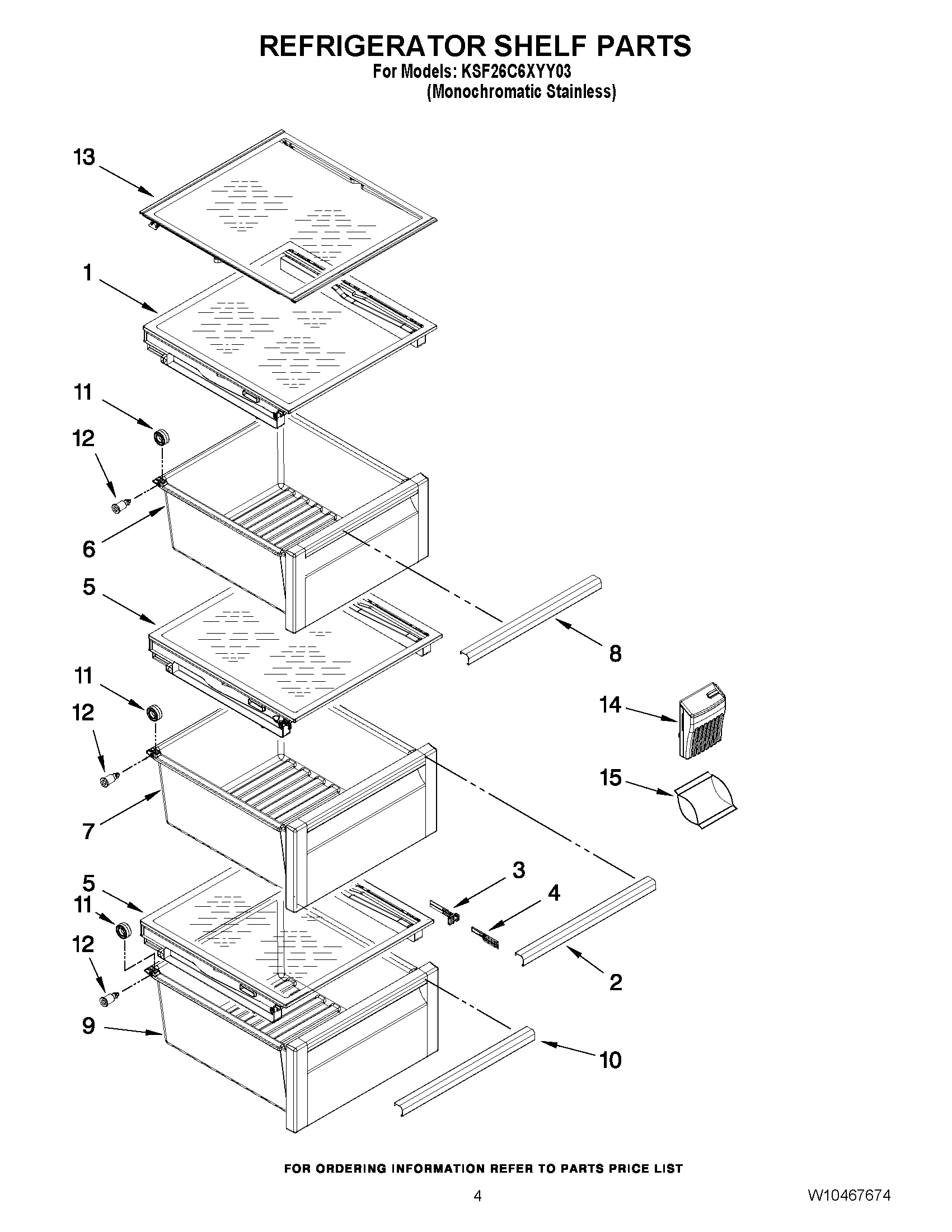 03 - REFRIGERATOR SHELF PARTS