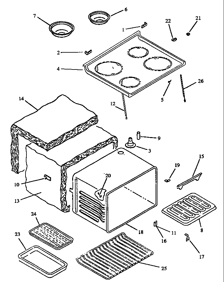 05 - MAIN TOP AND OVEN ASSY