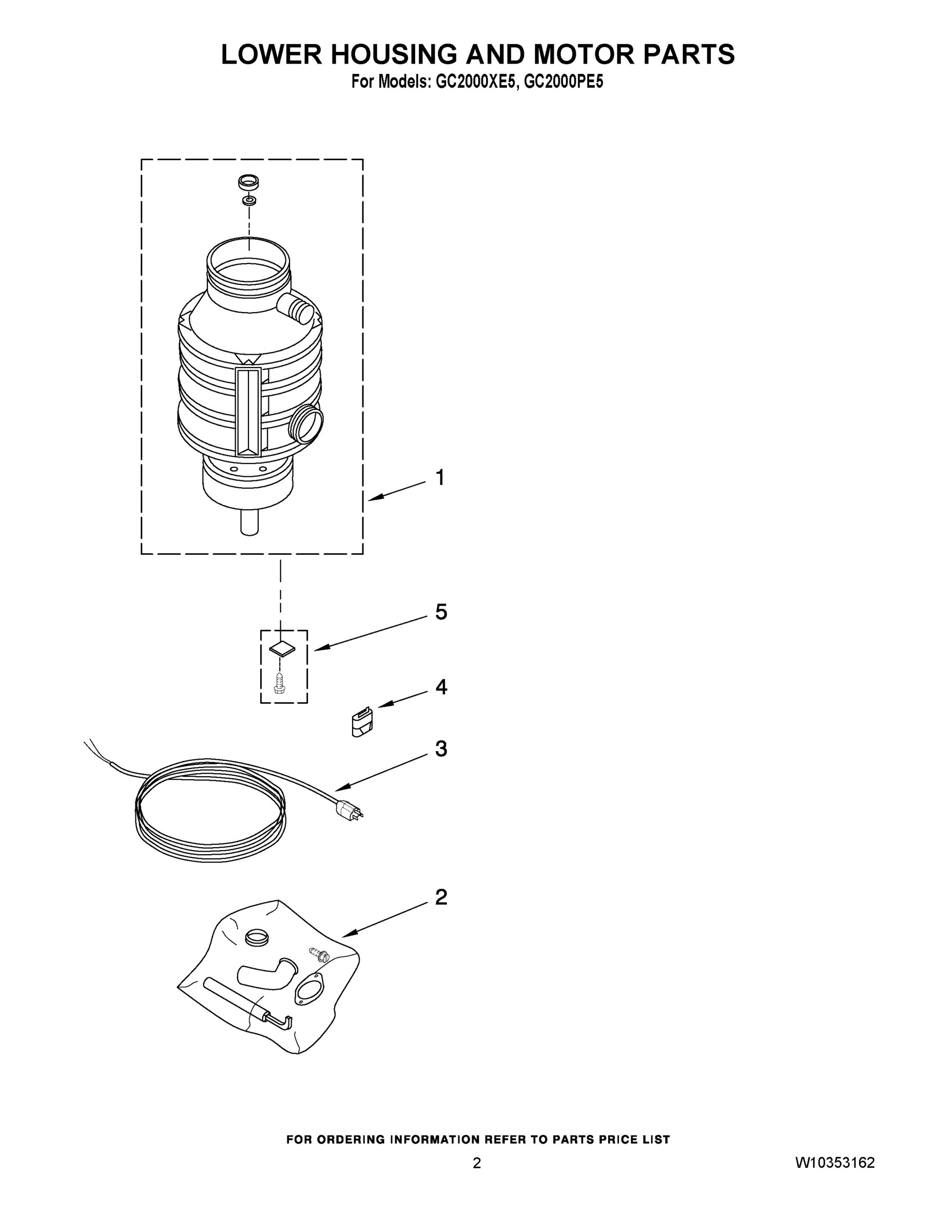 02 - LOWER HOUSING AND MOTOR PARTS