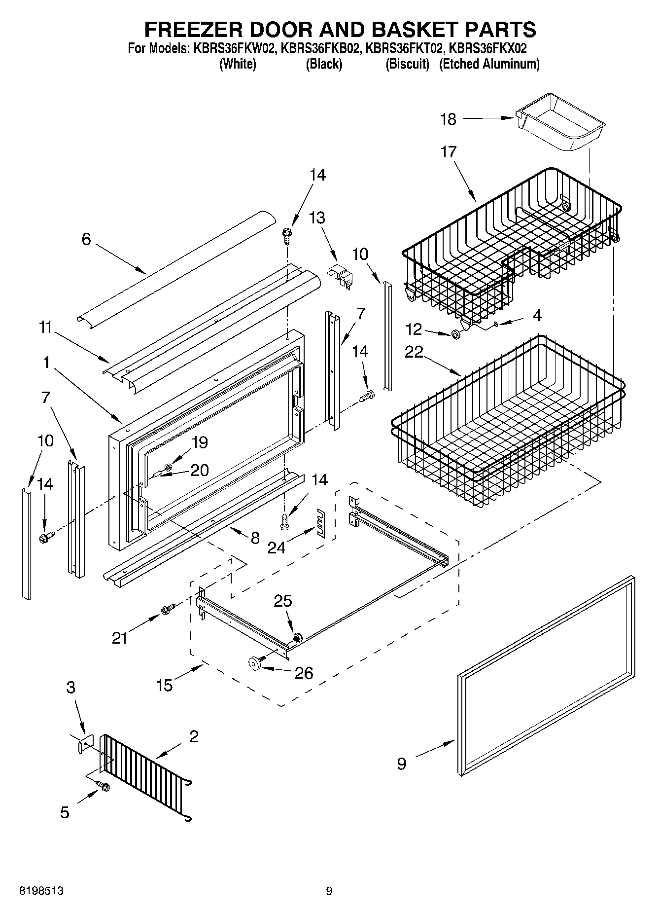 06 - FREEZER DOOR AND BASKET PARTS