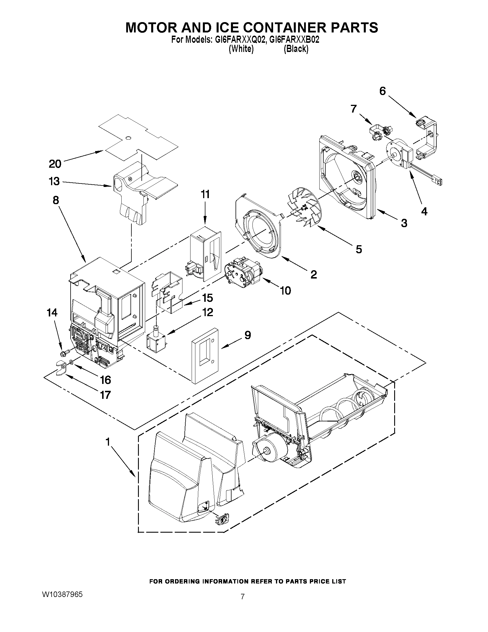 04 - MOTOR AND ICE CONTAINER PARTS