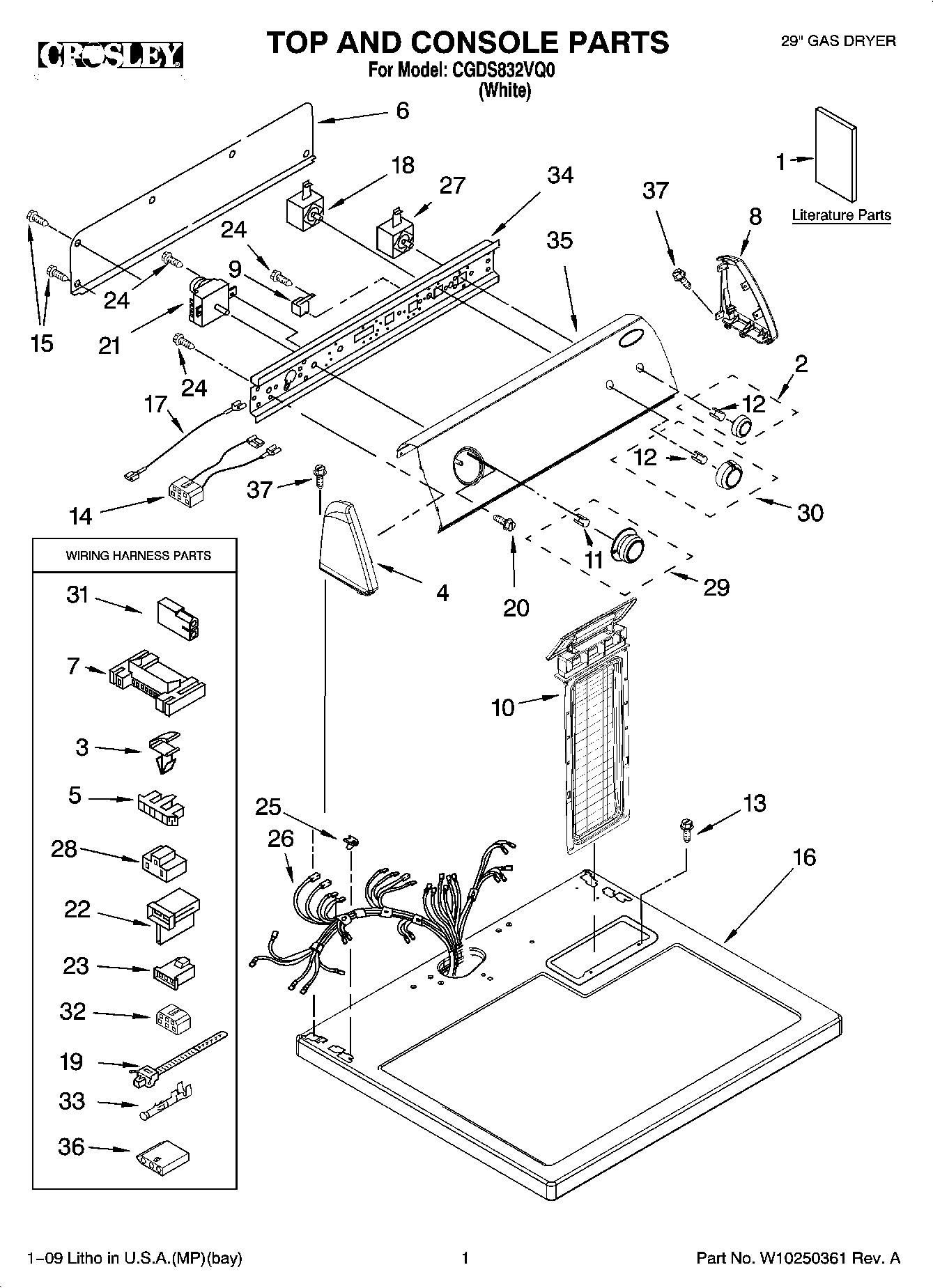 01 - TOP AND CONSOLE PARTS