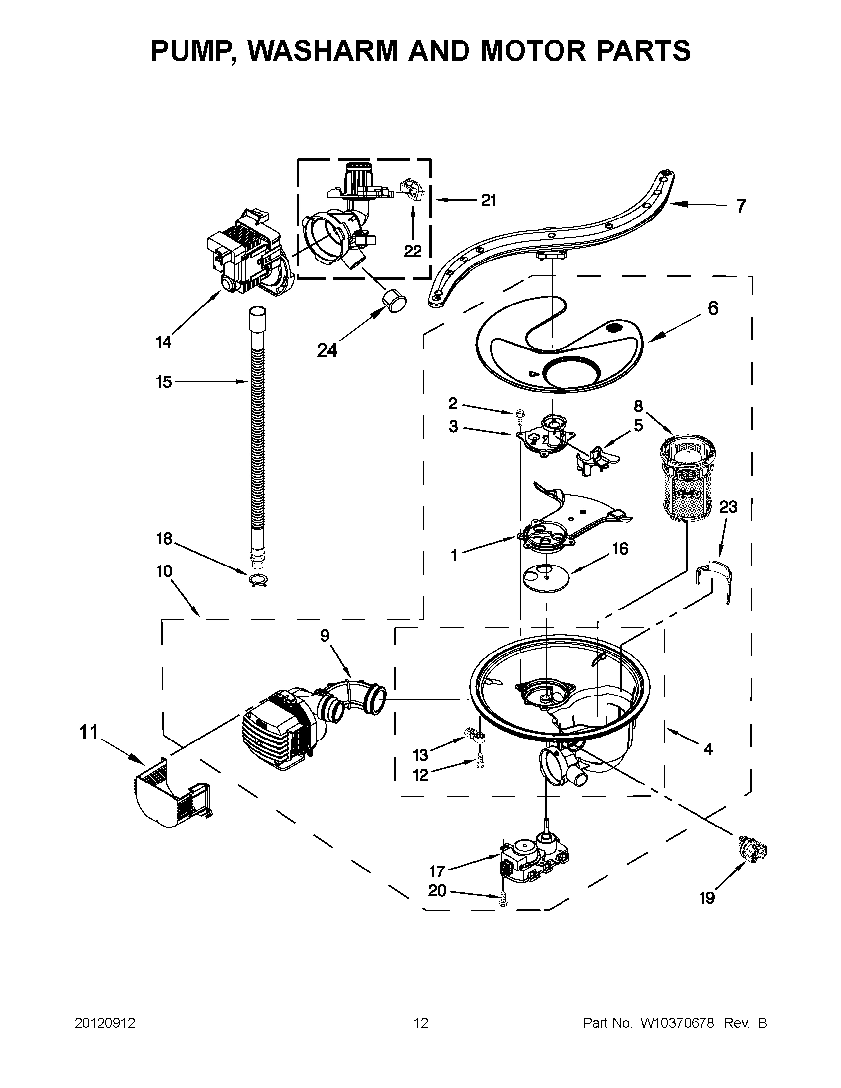 06 - PUMP, WASHARM AND MOTOR PARTS