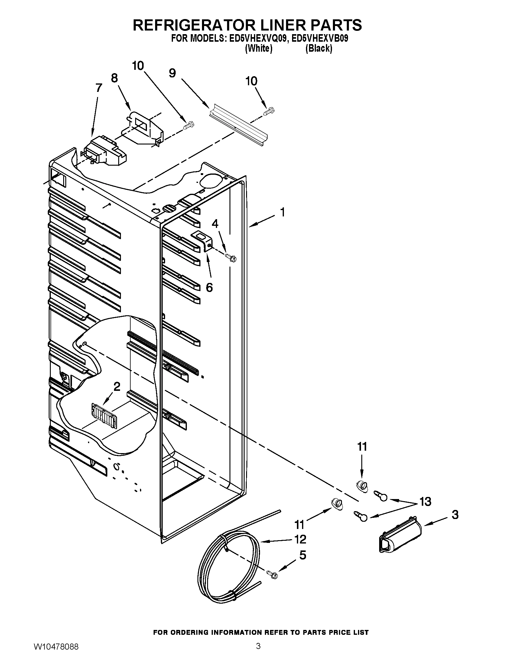 02 - REFRIGERATOR LINER PARTS