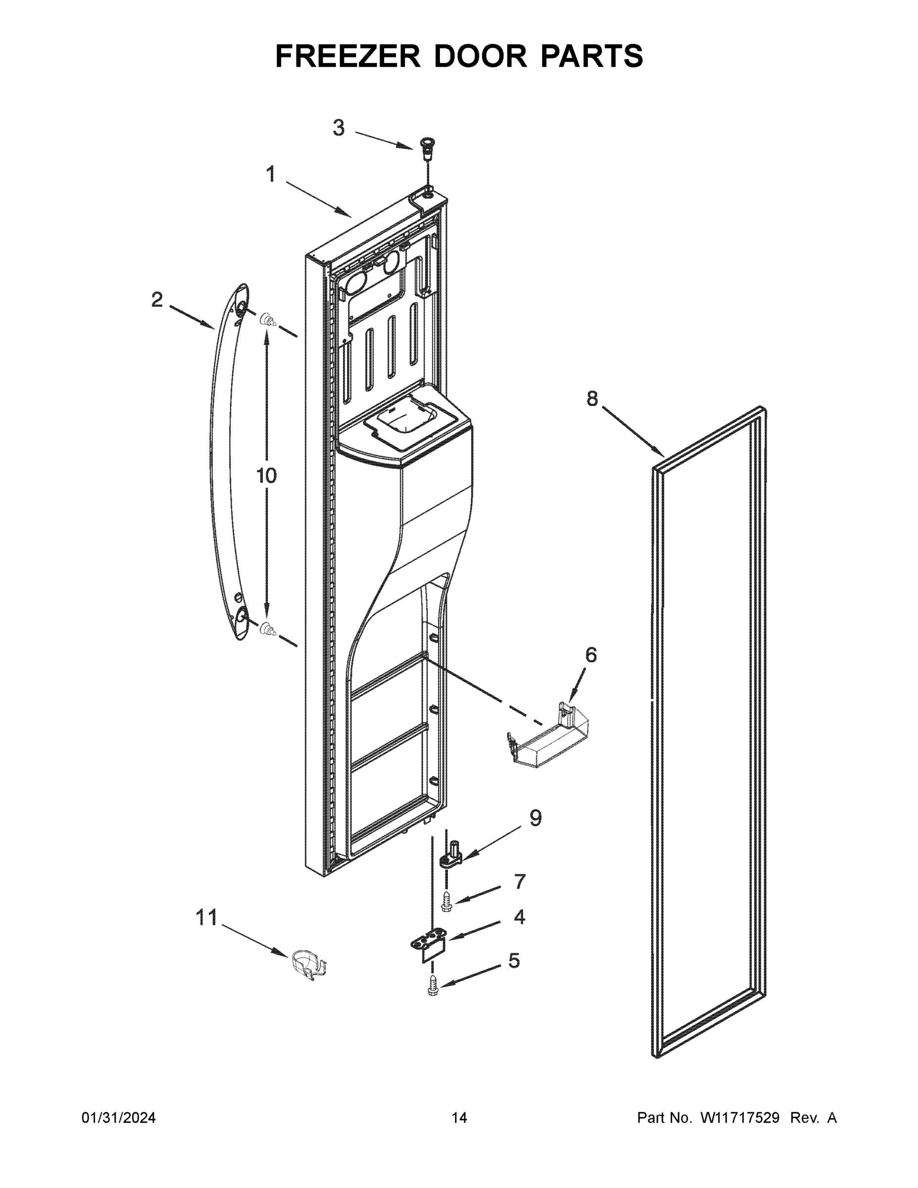 08 - FREEZER DOOR PARTS