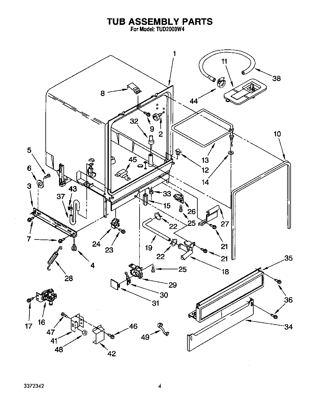 04 - TUB ASSEMBLY, LIT/OPTIONAL