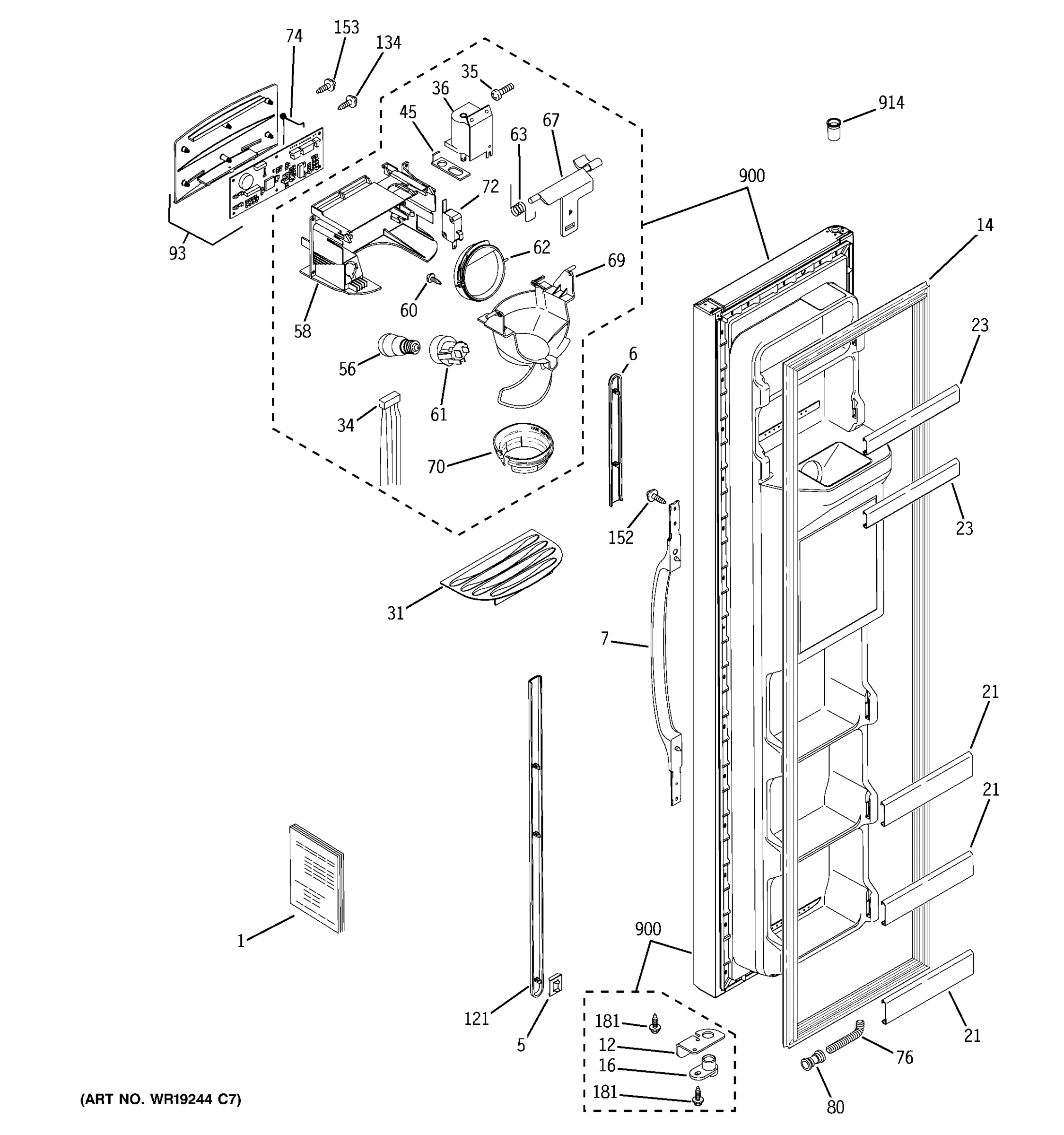 FREEZER DOOR