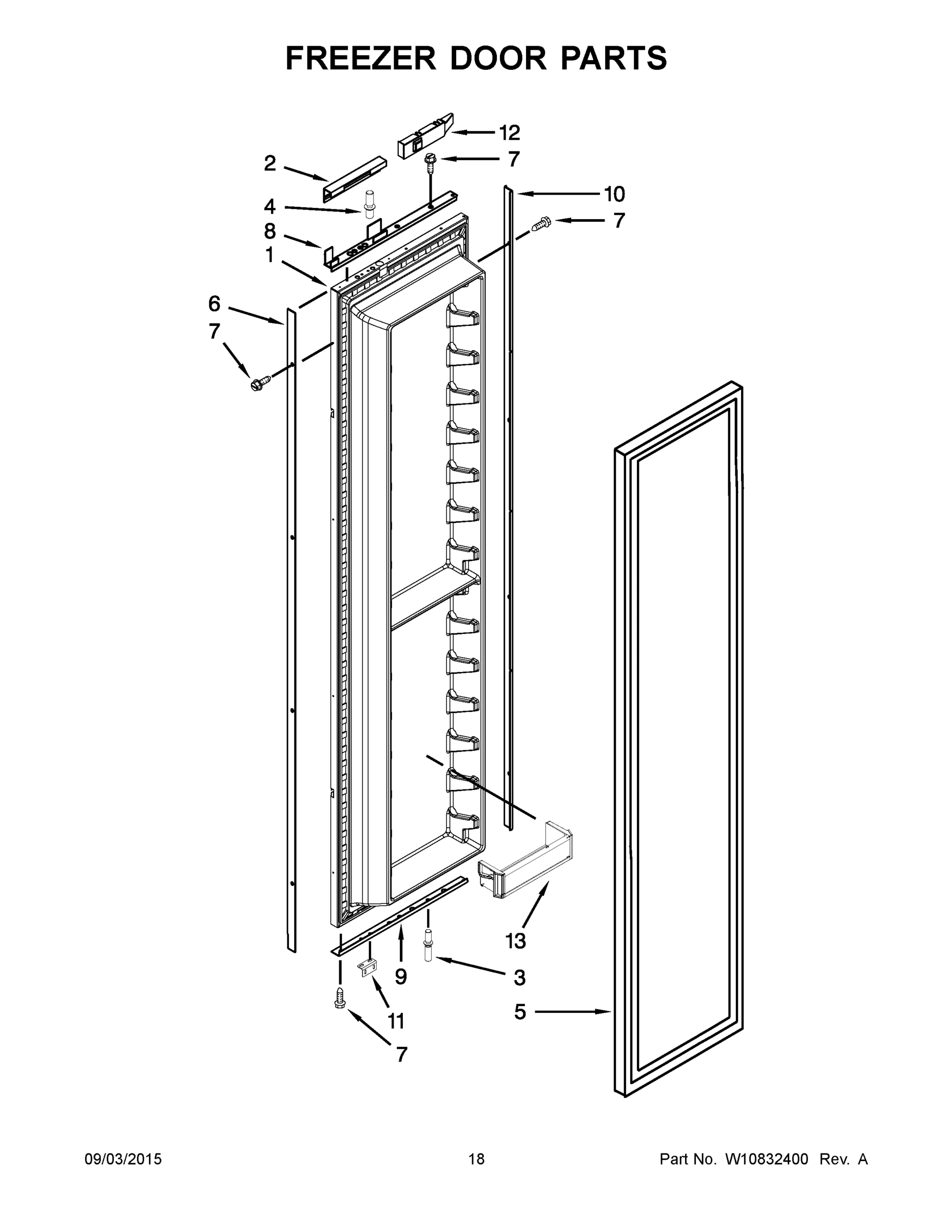 10 - FREEZER DOOR PARTS