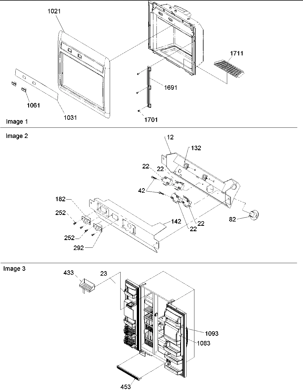 06 - FAÇADE DISPENSER COVER, ELEC BRKT ASSY