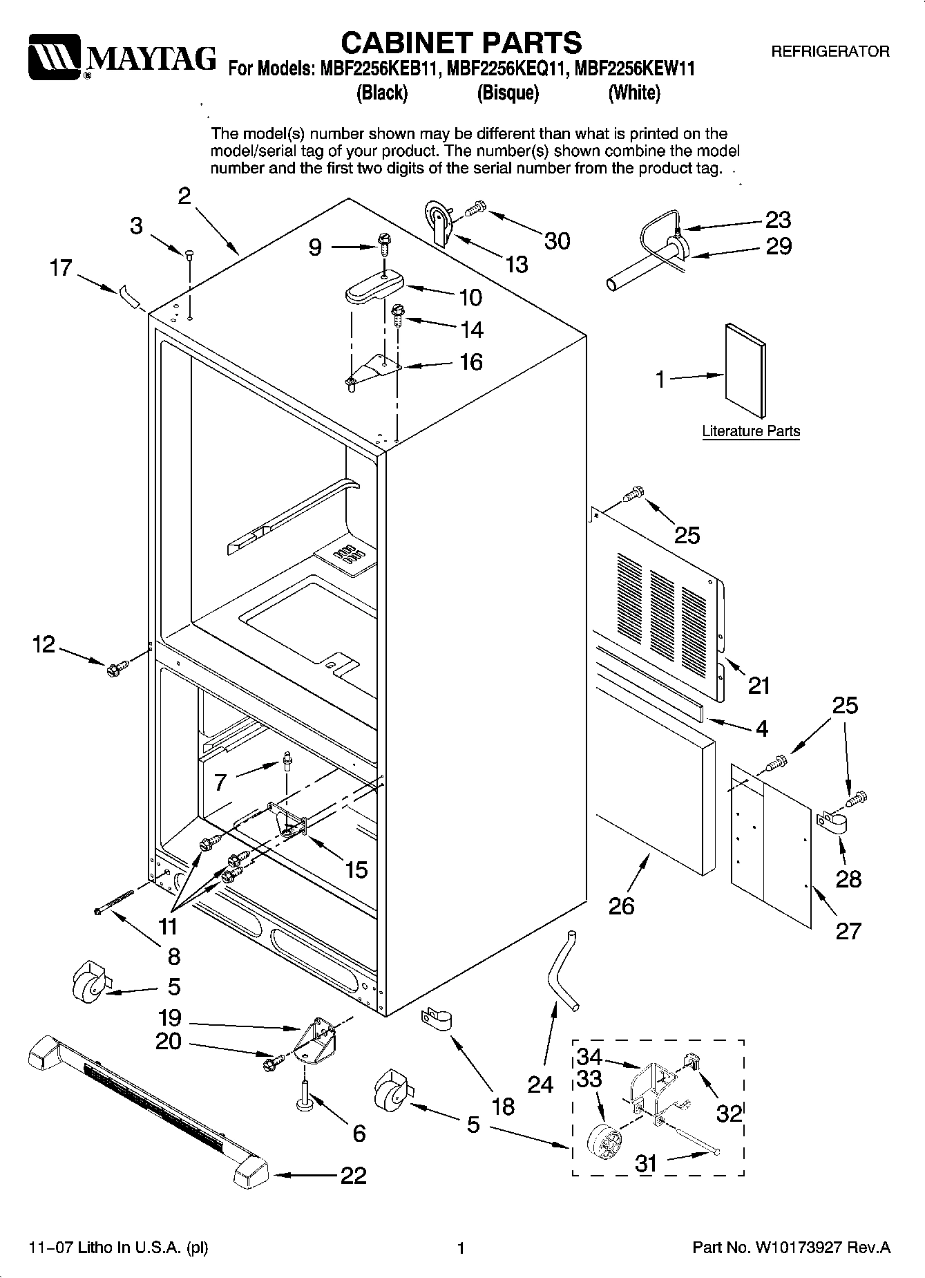 01 - CABINET PARTS