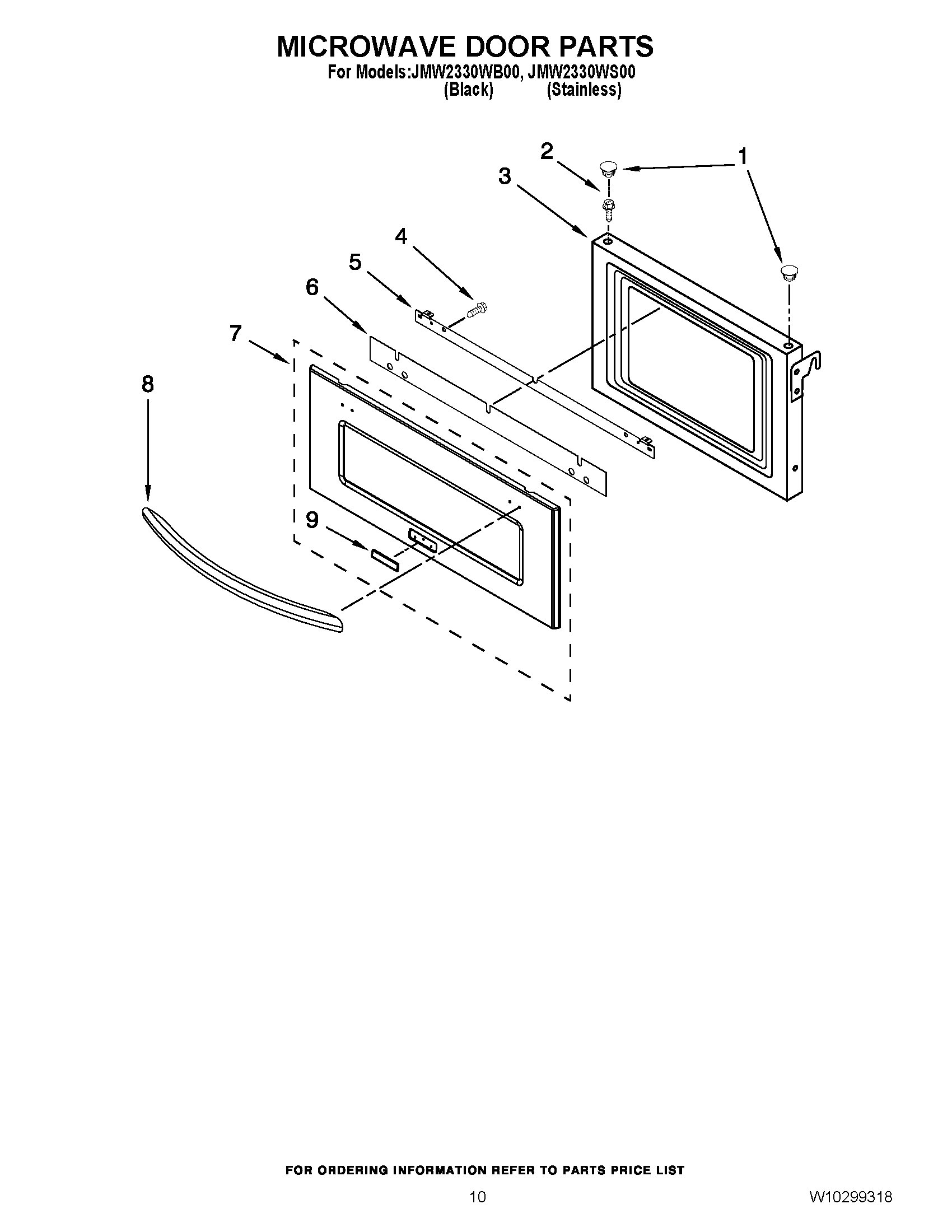 07 - MICROWAVE DOOR PARTS