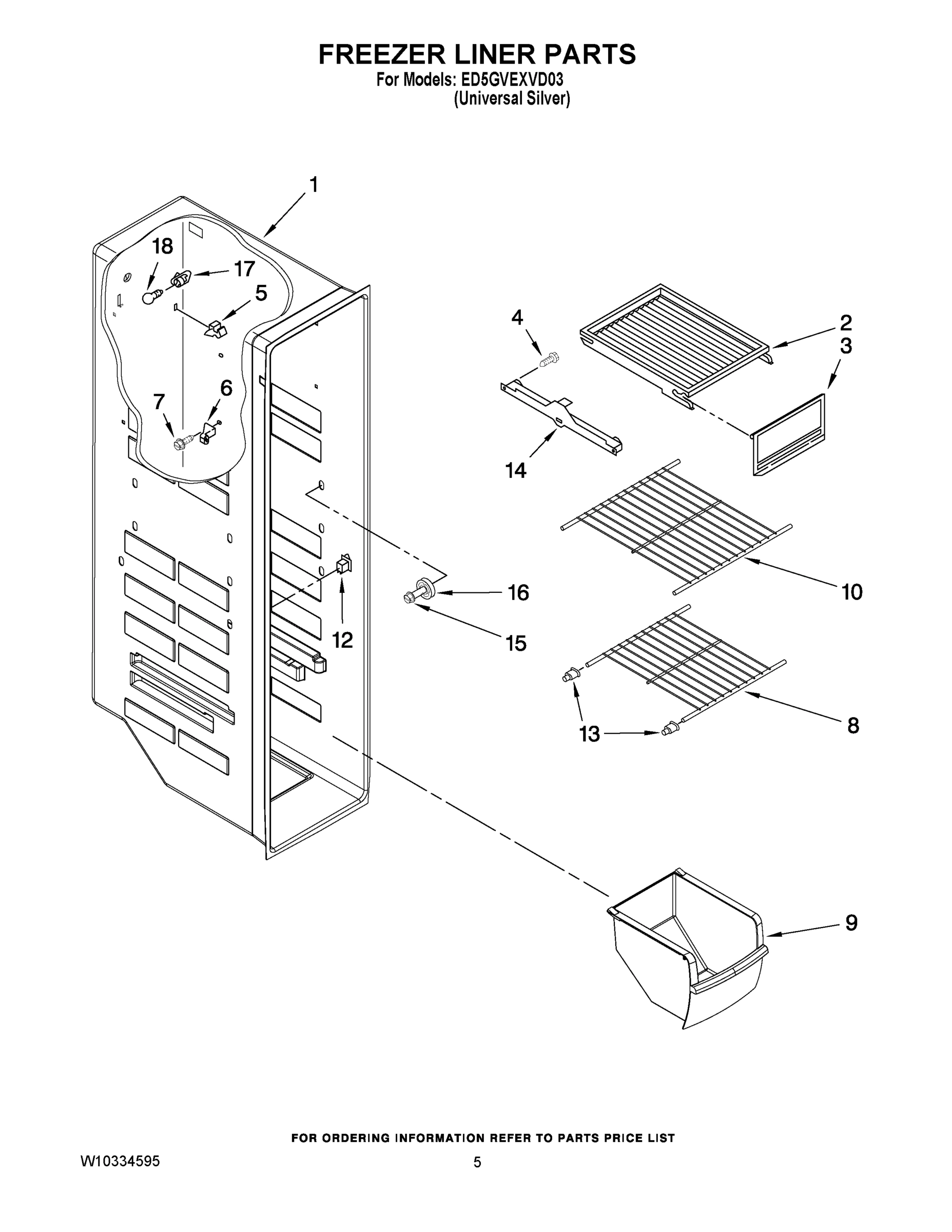 04 - FREEZER LINER PARTS