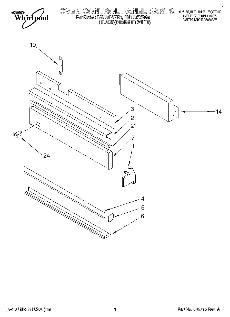 01 - OVEN CONTROL PANEL, LITERATURE