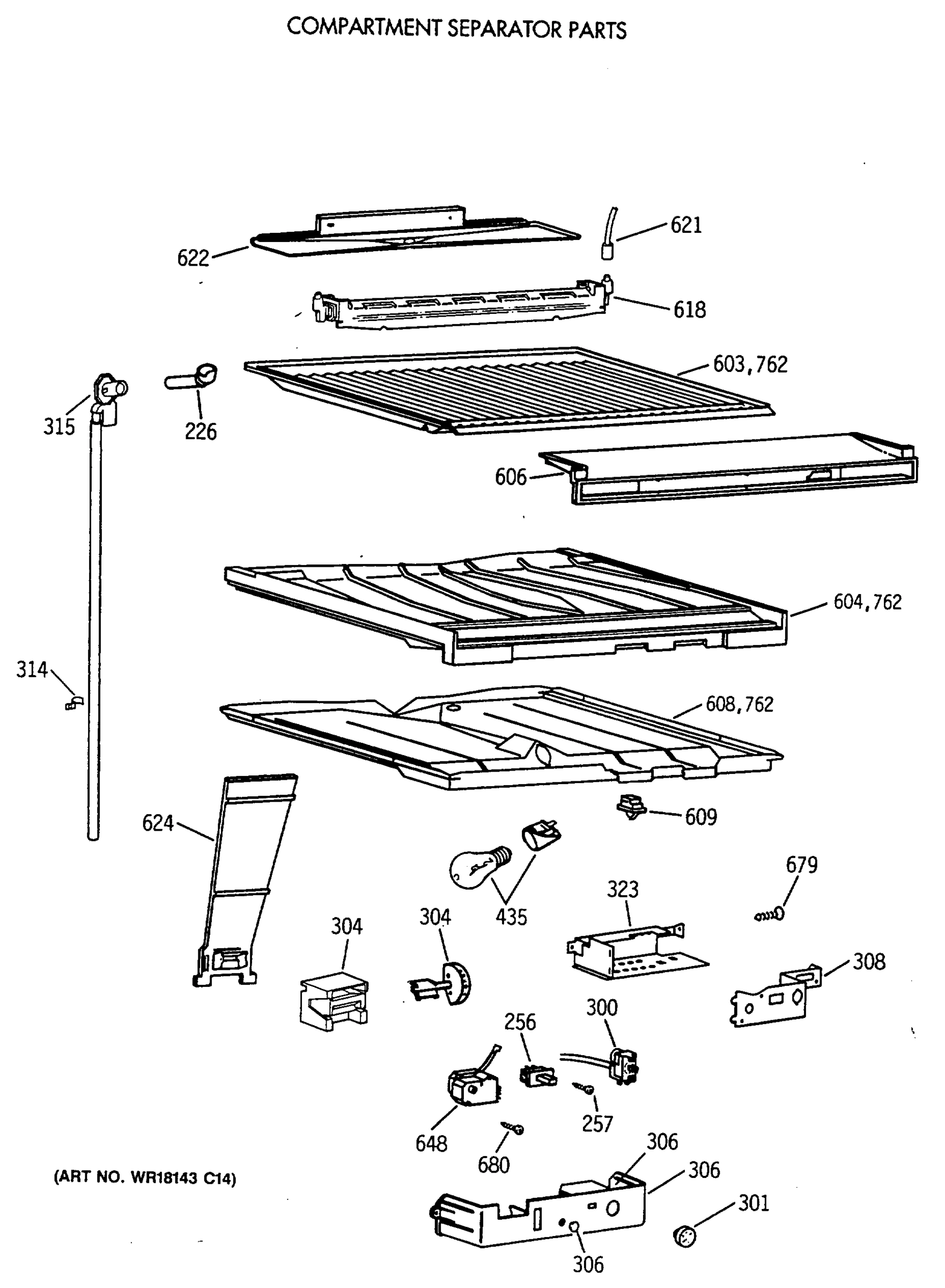 COMPARTMENT SEPARATOR PARTS