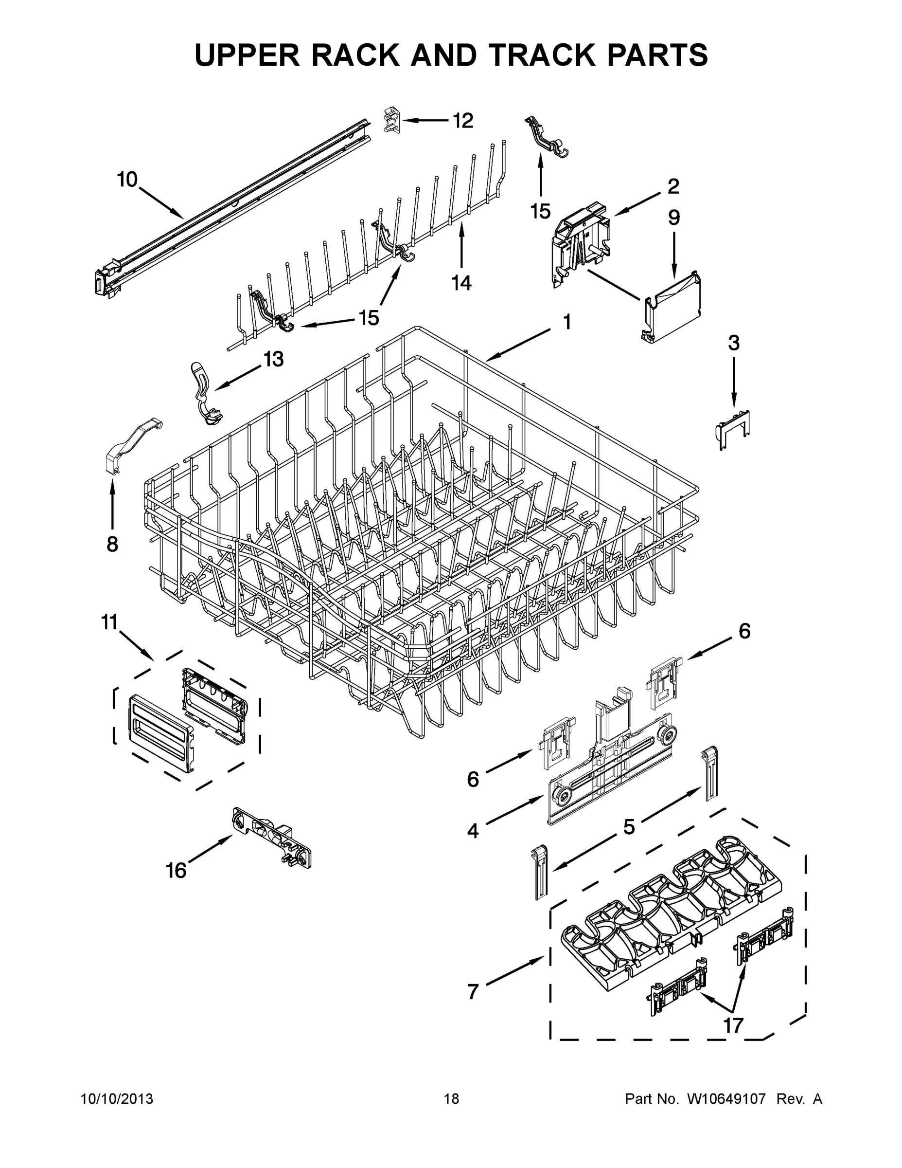10 - UPPER RACK AND TRACK PARTS