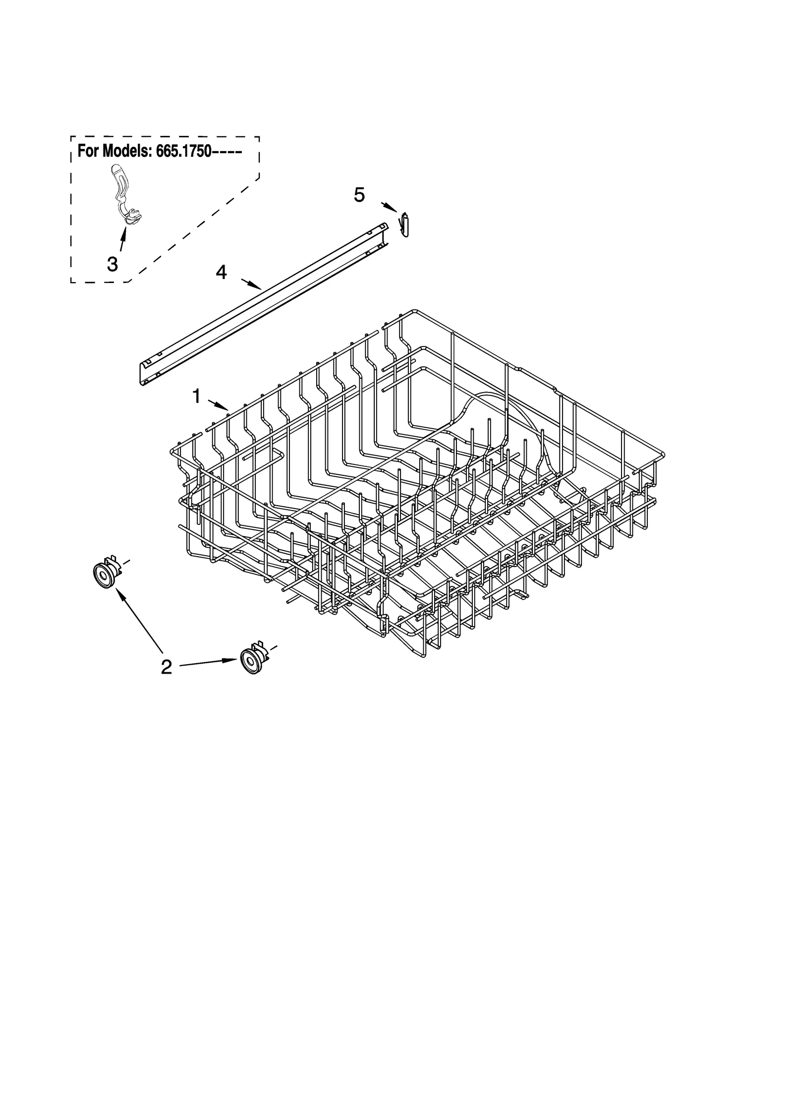 UPPER RACK AND TRACK PARTS