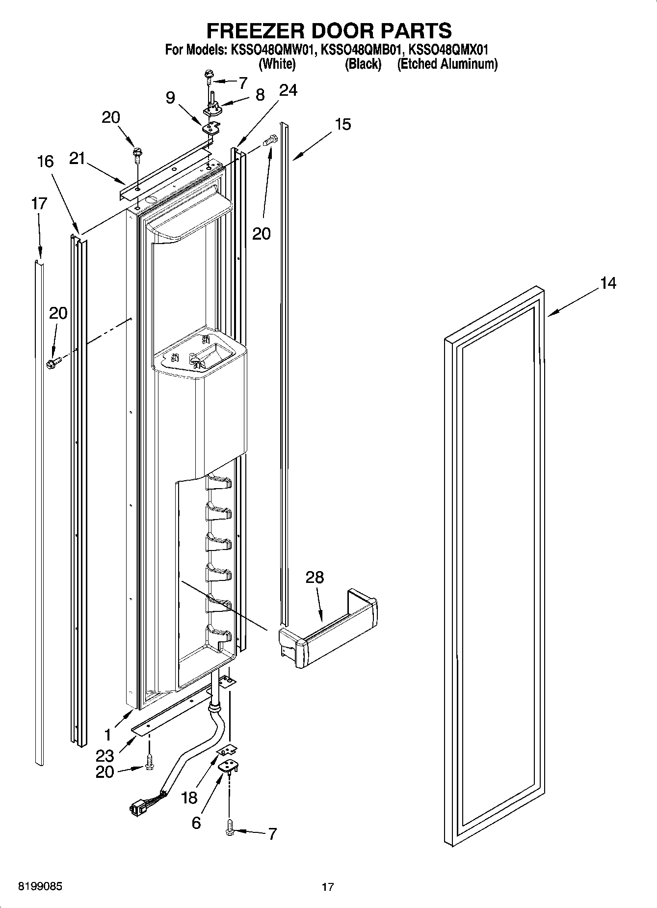 11 - FREEZER DOOR PARTS