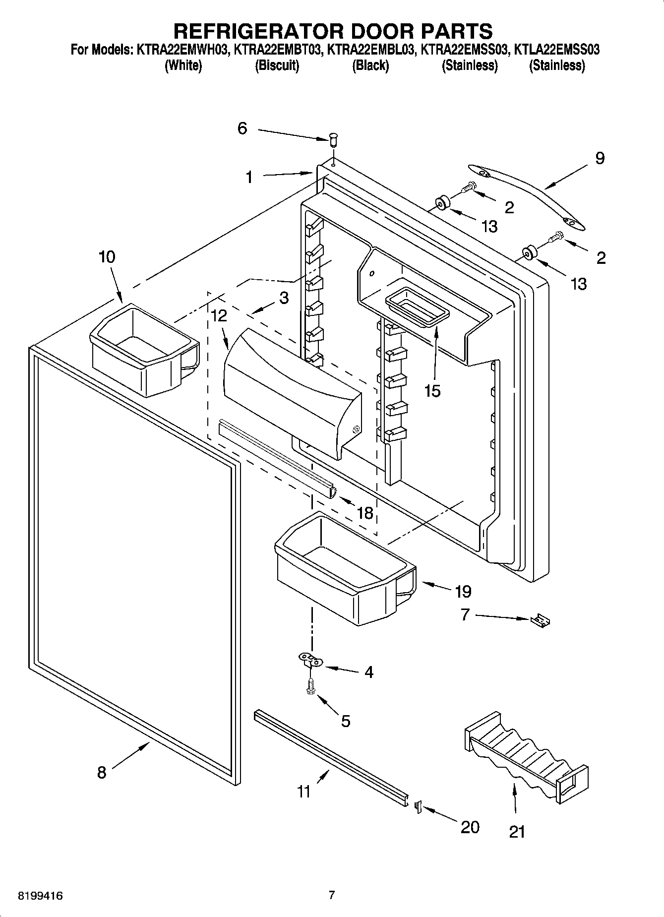 04 - REFRIGERATOR DOOR PARTS