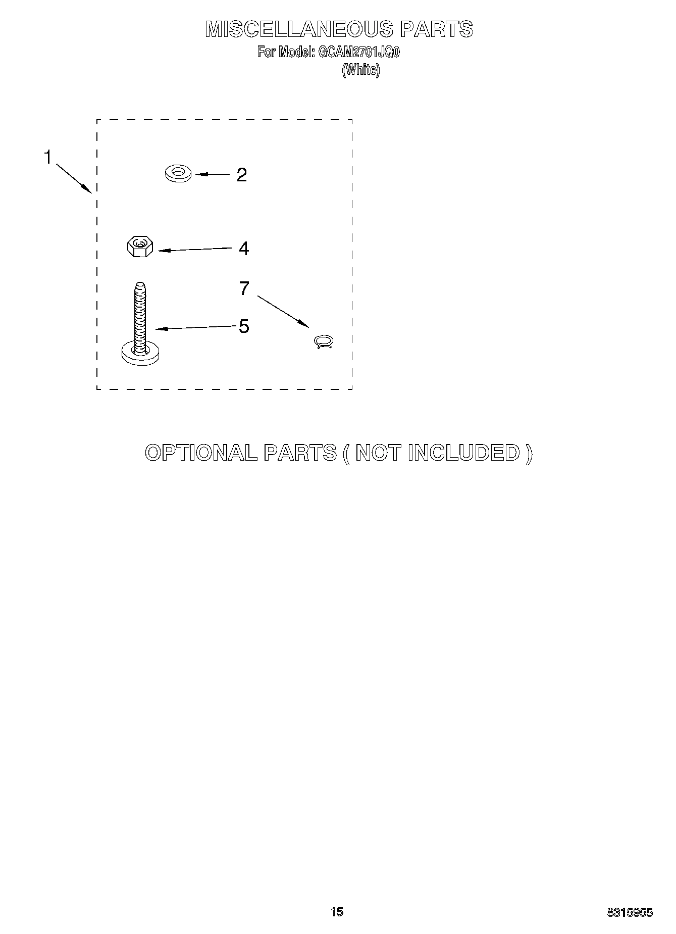 10 - MISCELLANEOUS PARTS OPTIONAL PARTS
