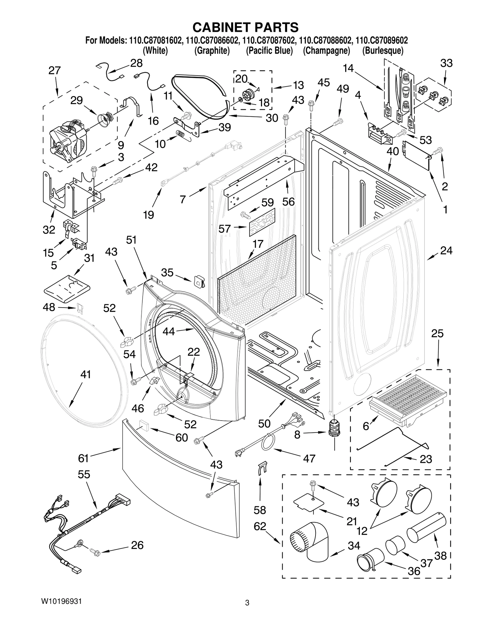 CABINET PARTS