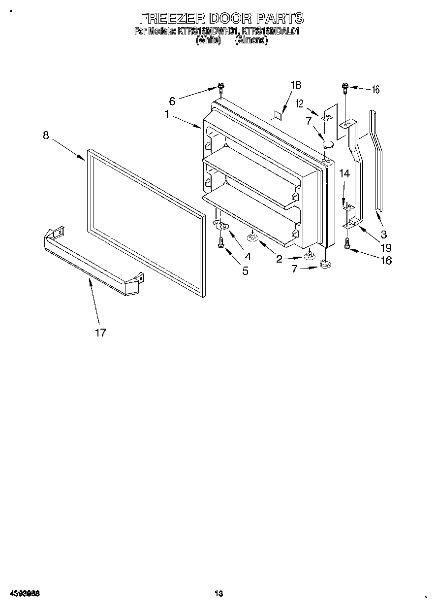 07 - FREEZER DOOR, LIT/OPTIONAL